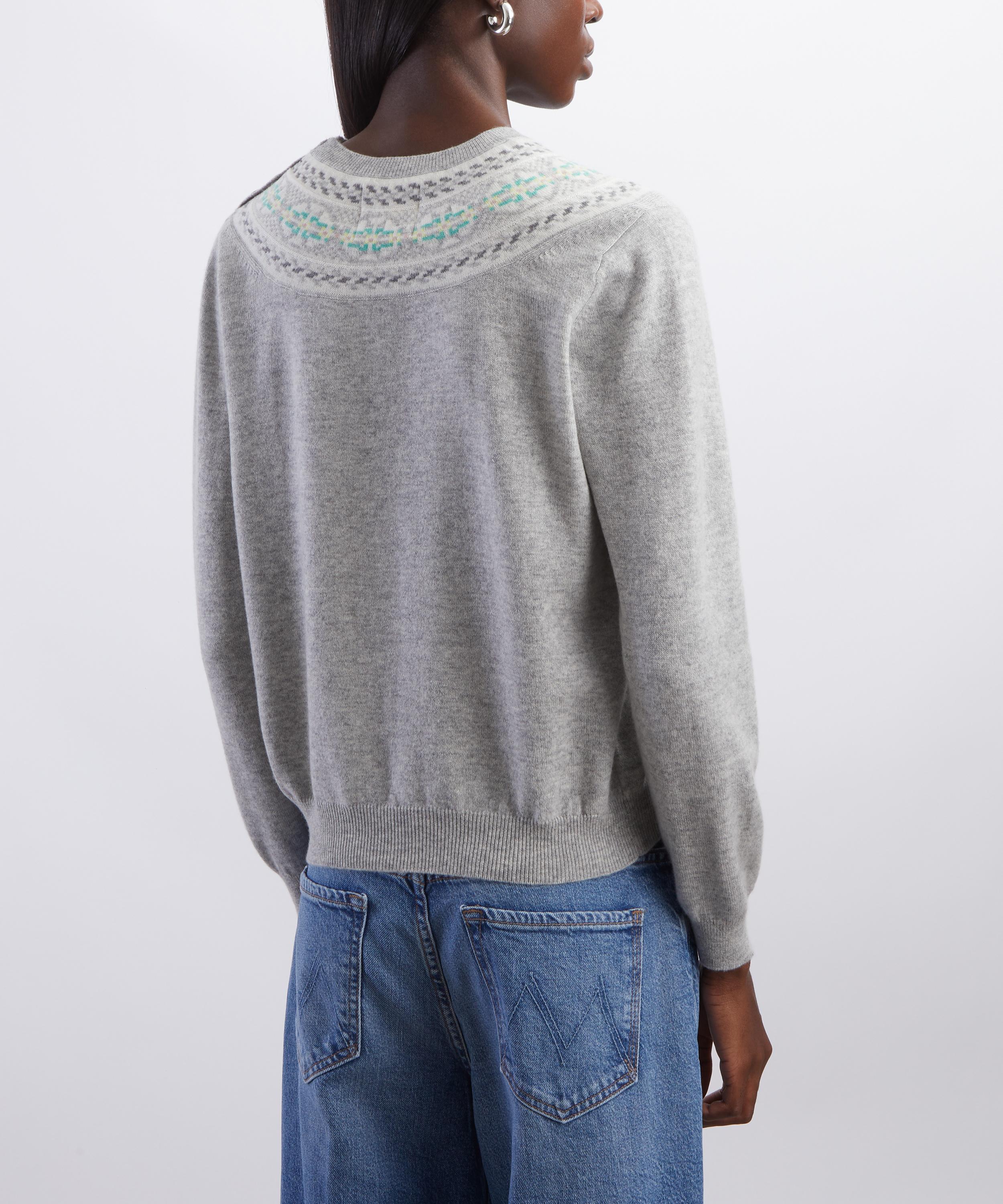 Jumper 1234 - Yoke Fairisle Crew Neck Jumper image number 3