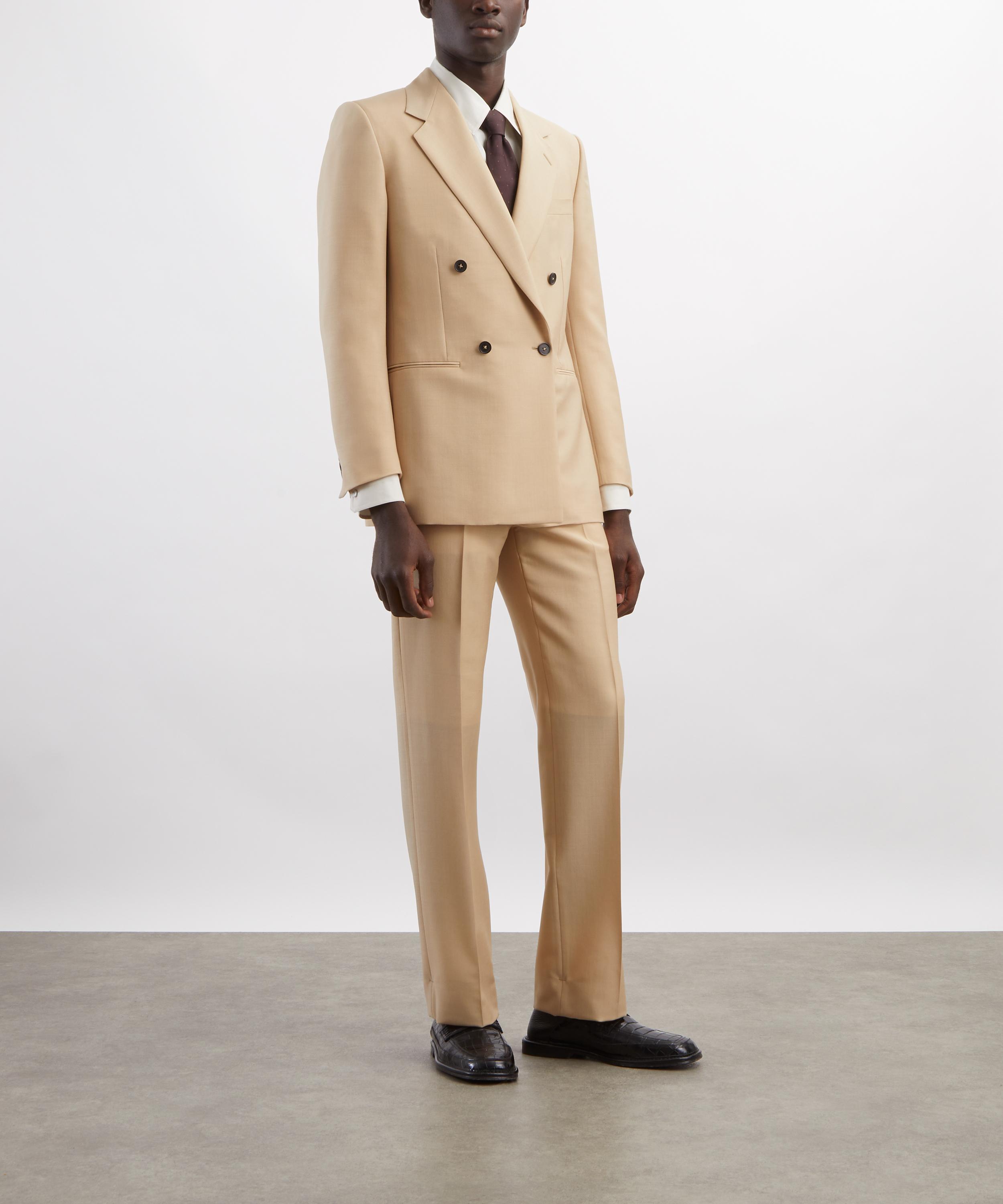 Husbands - Beige Double-Breasted Kid Mohair-Wool Jacket image number 1