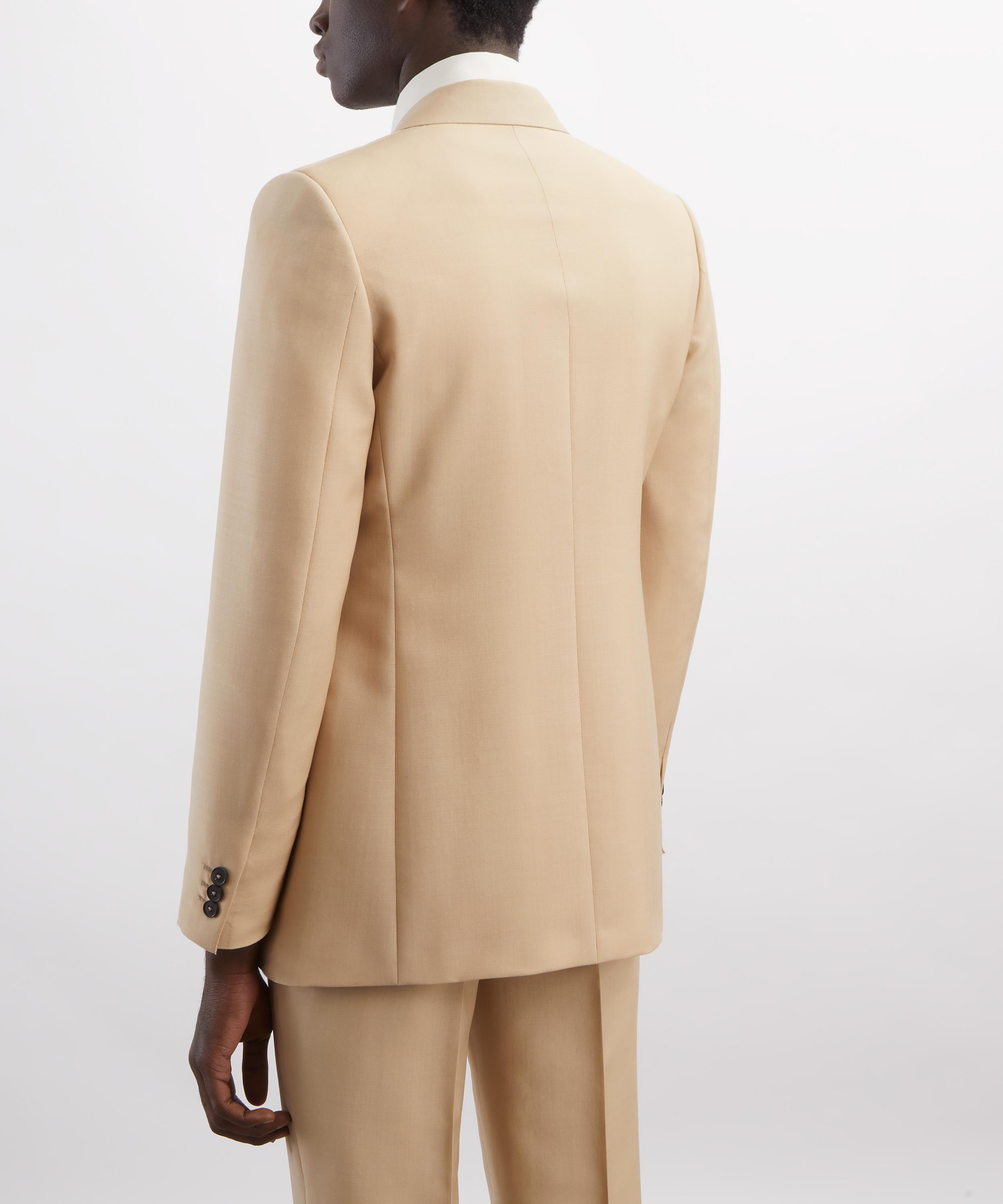Husbands - Beige Double-Breasted Kid Mohair-Wool Jacket image number 3
