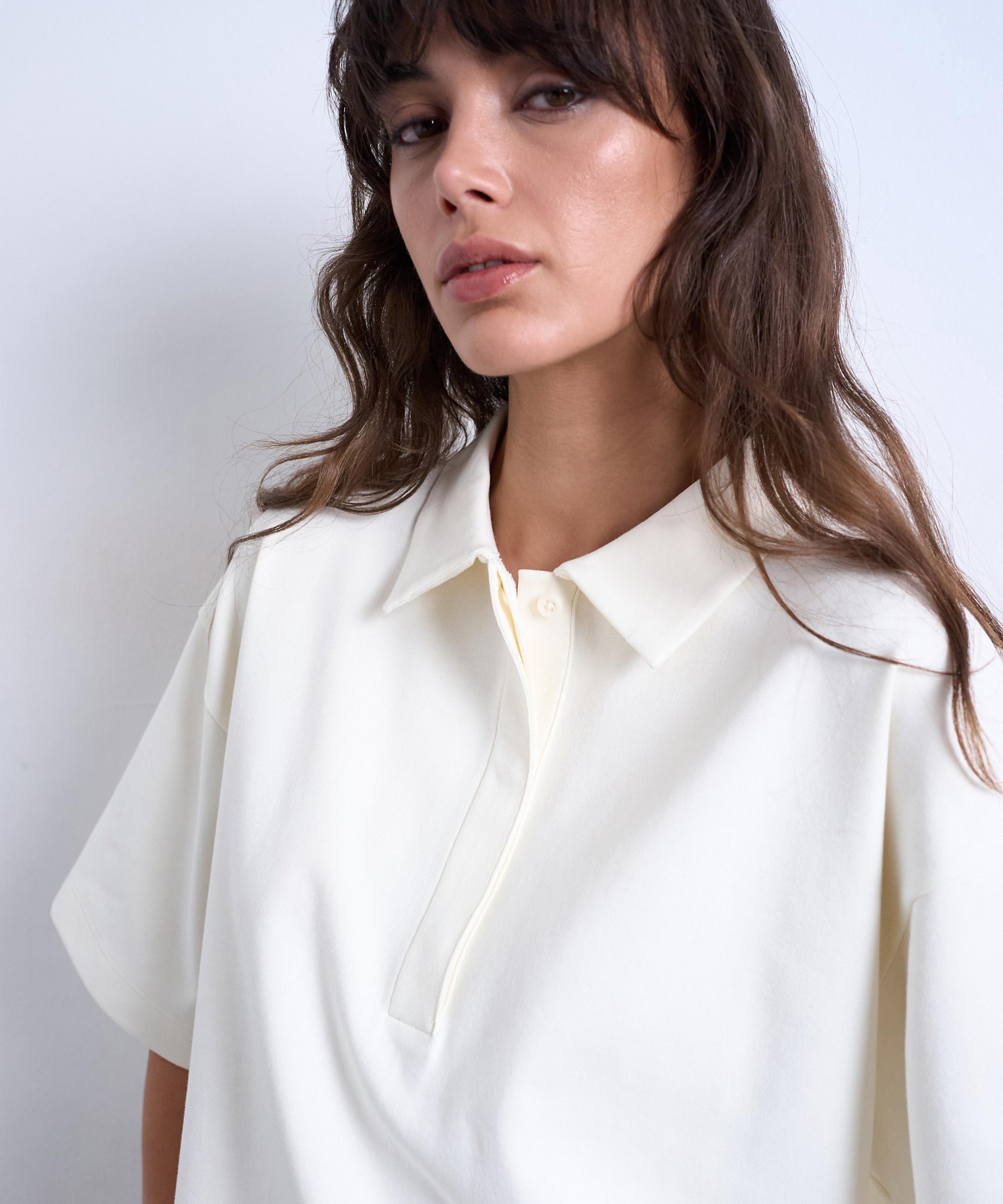 TOPSHOP - Interlock Short-Sleeve Polo Top image number 1