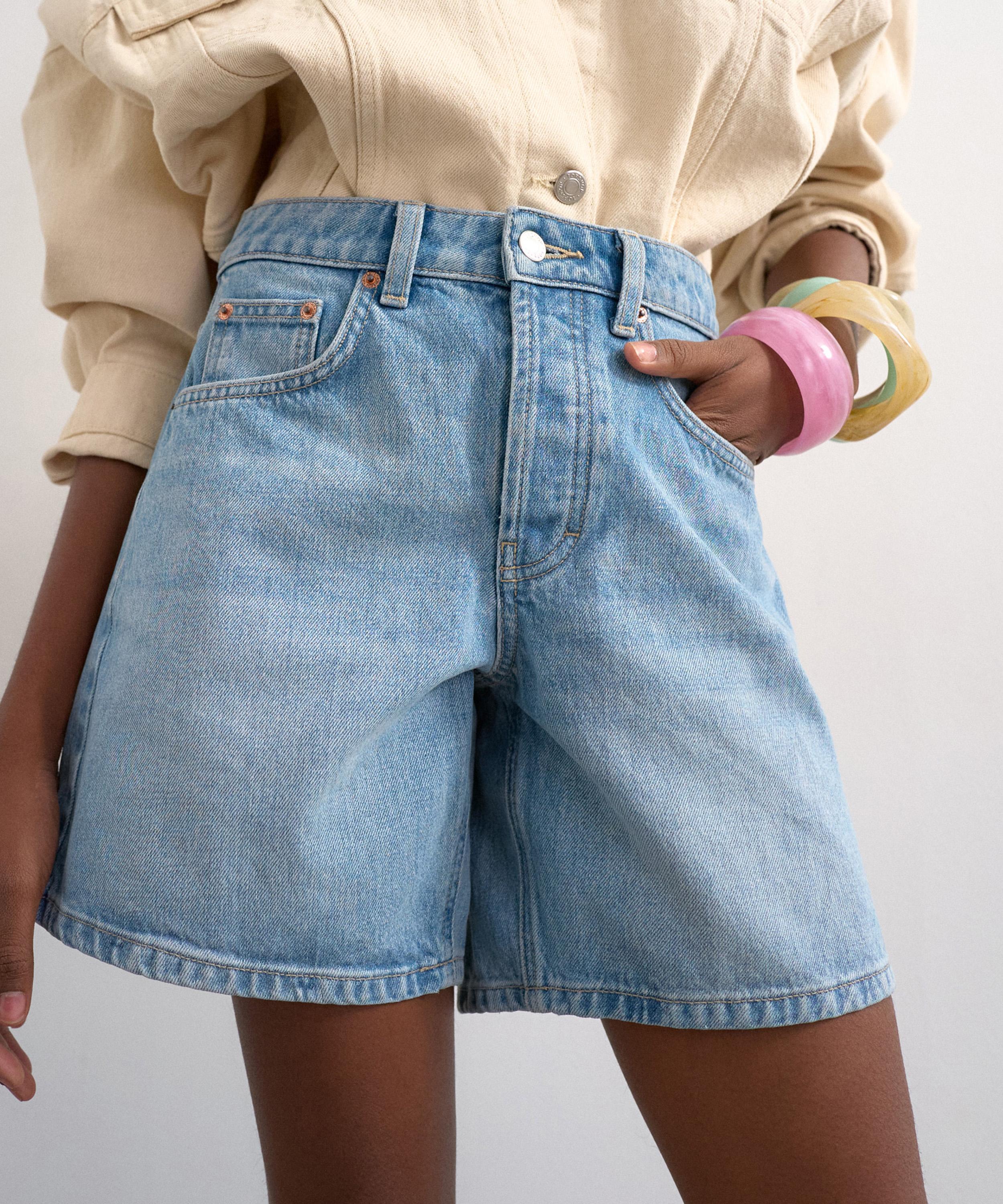 TOPSHOP - Bleach Denim Editor Shorts&nbsp; image number 1