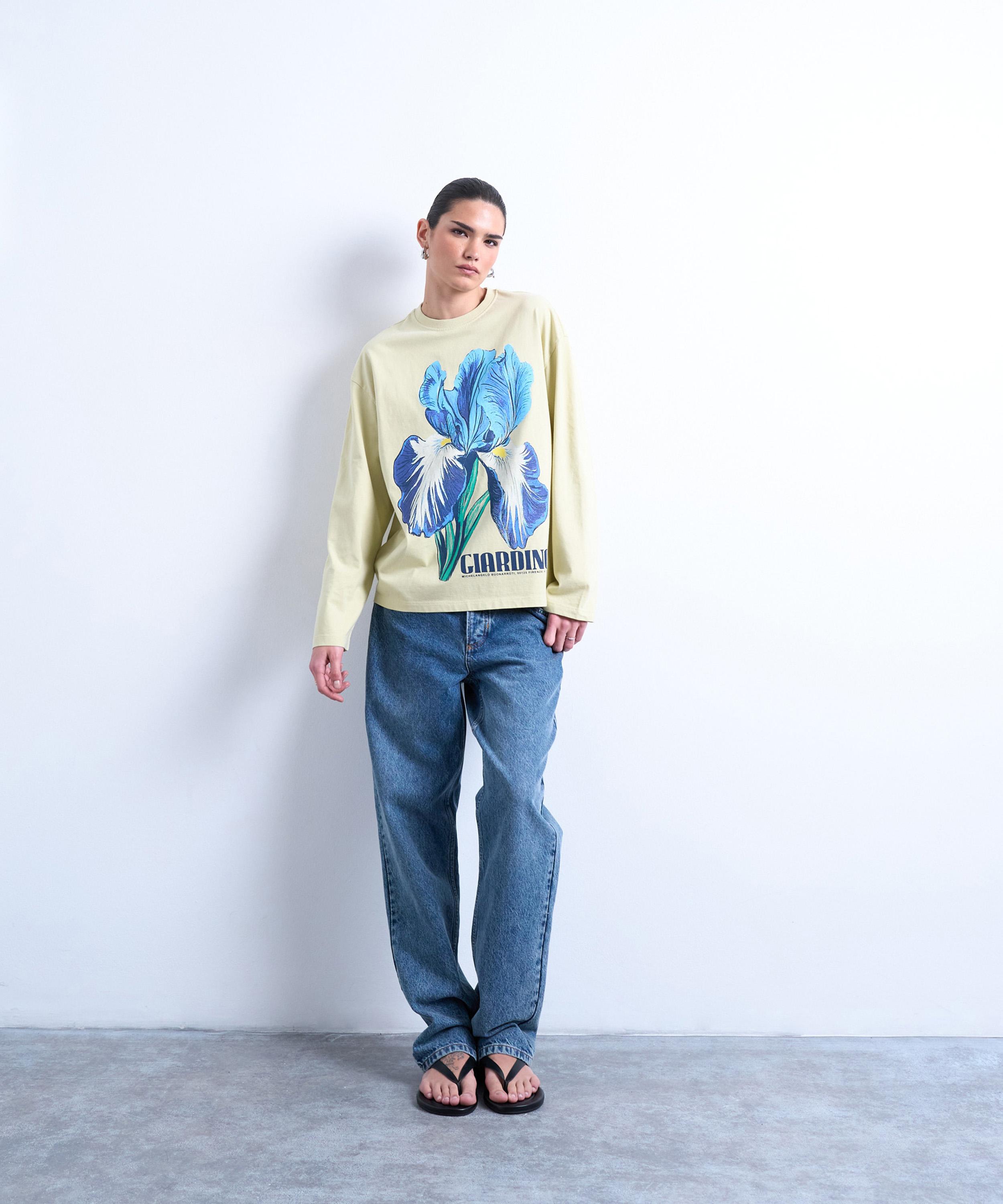 TOPSHOP - Graphic Giardino Iris Skater T-Shirt image number 2