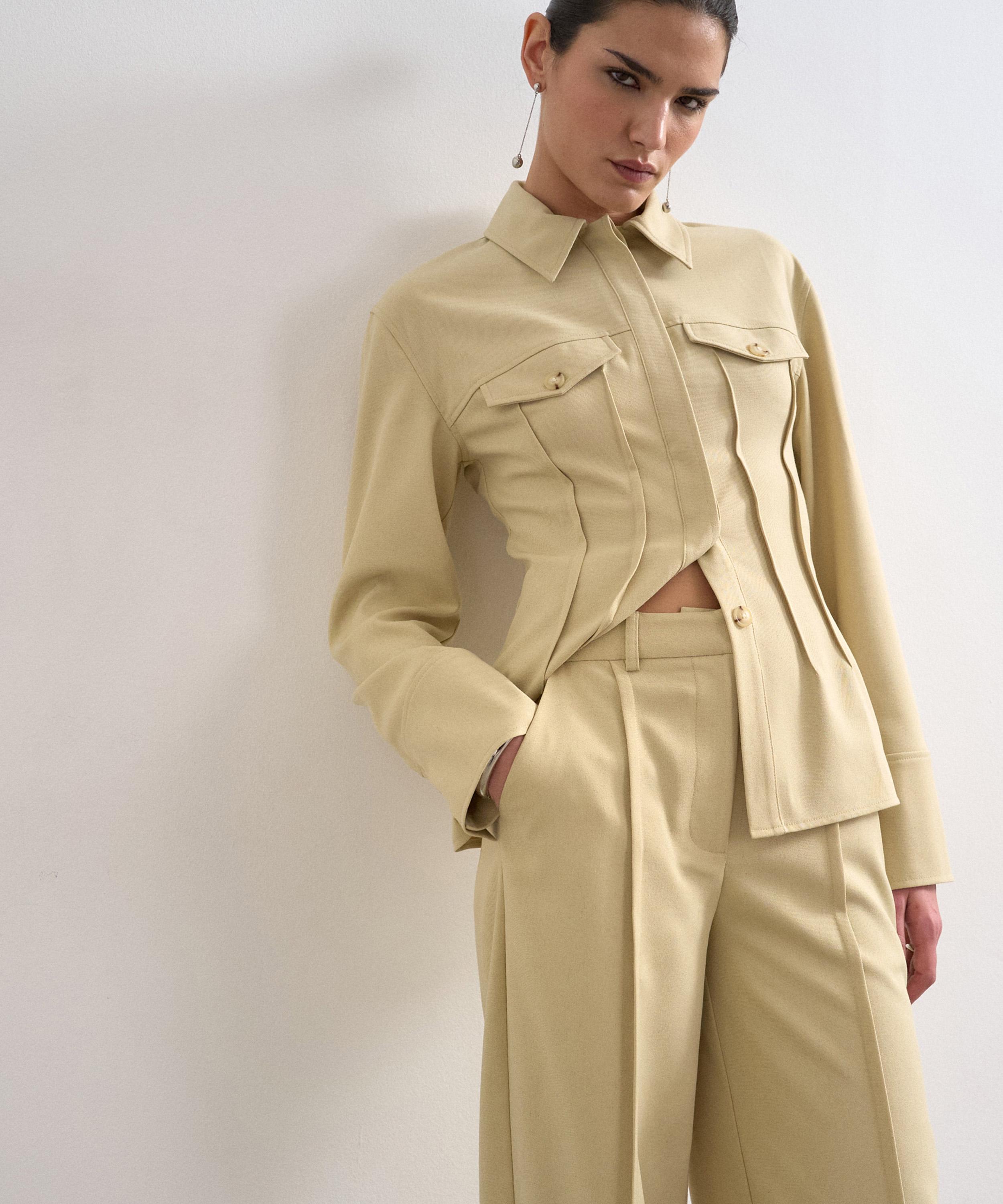 TOPSHOP - Sage Wide-Leg Slouchy Trousers image number 3
