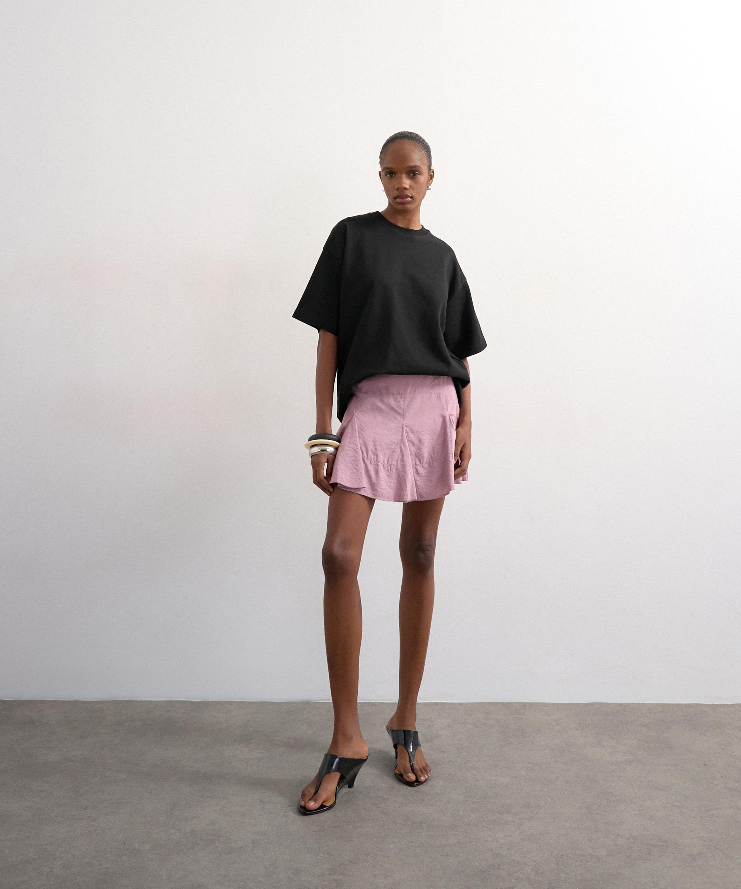 TOPSHOP - Lilac Godet Hem Mini Skirt