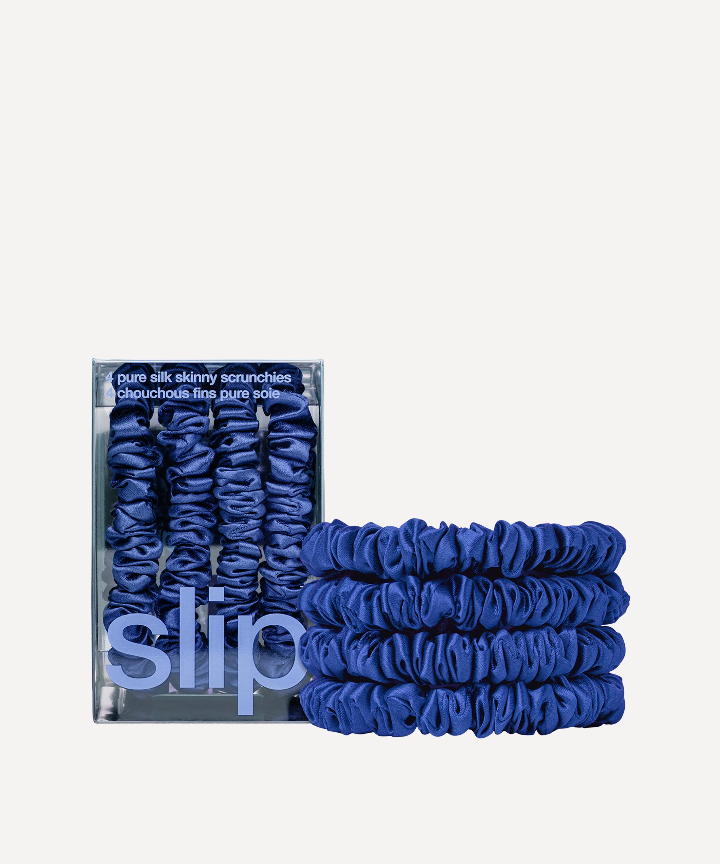 Slip - Royal Blue Skinny Silk Scrunchies Pack of 4