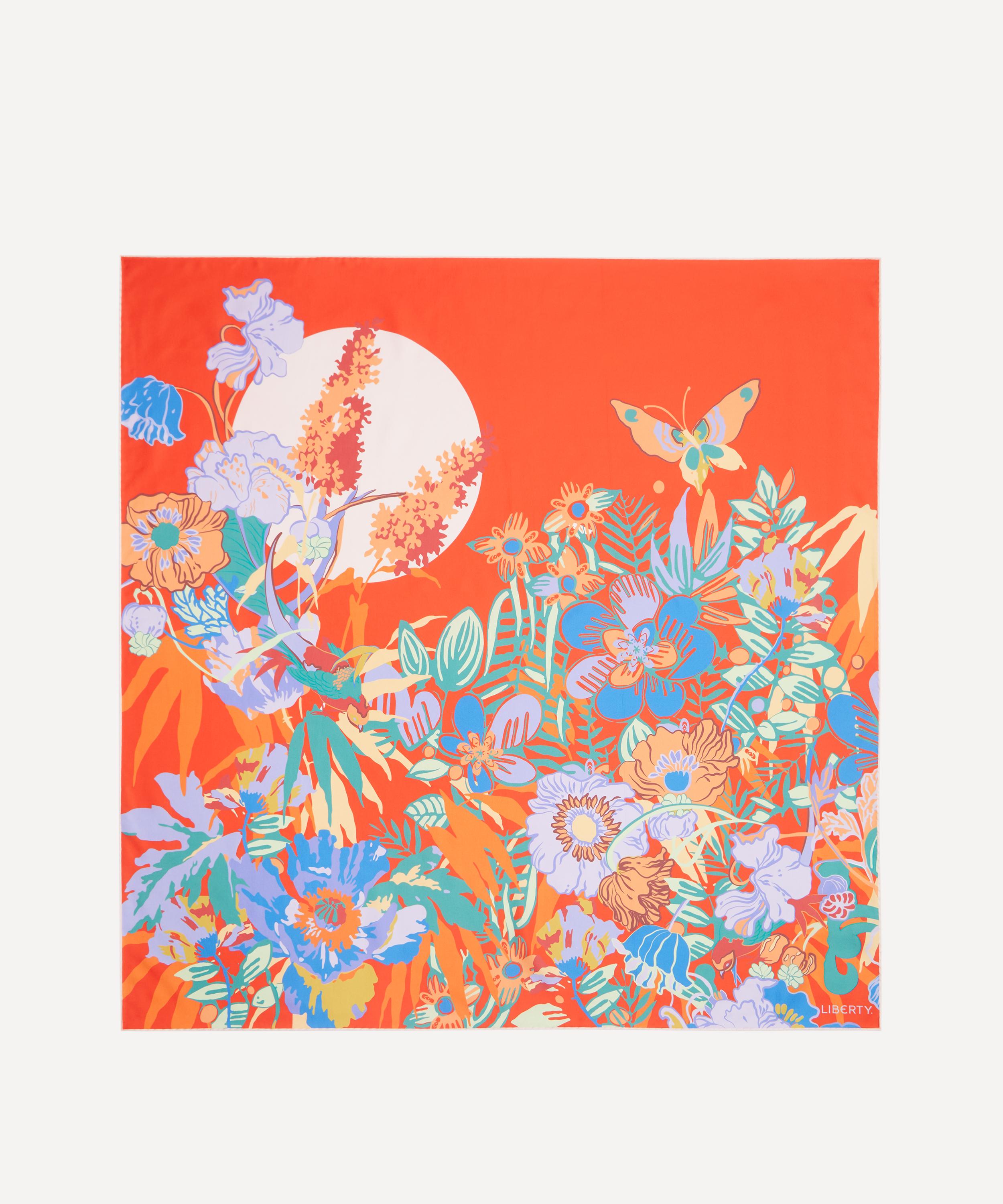 Liberty - Sunset Flowers Silk Scarf 90 image number 0
