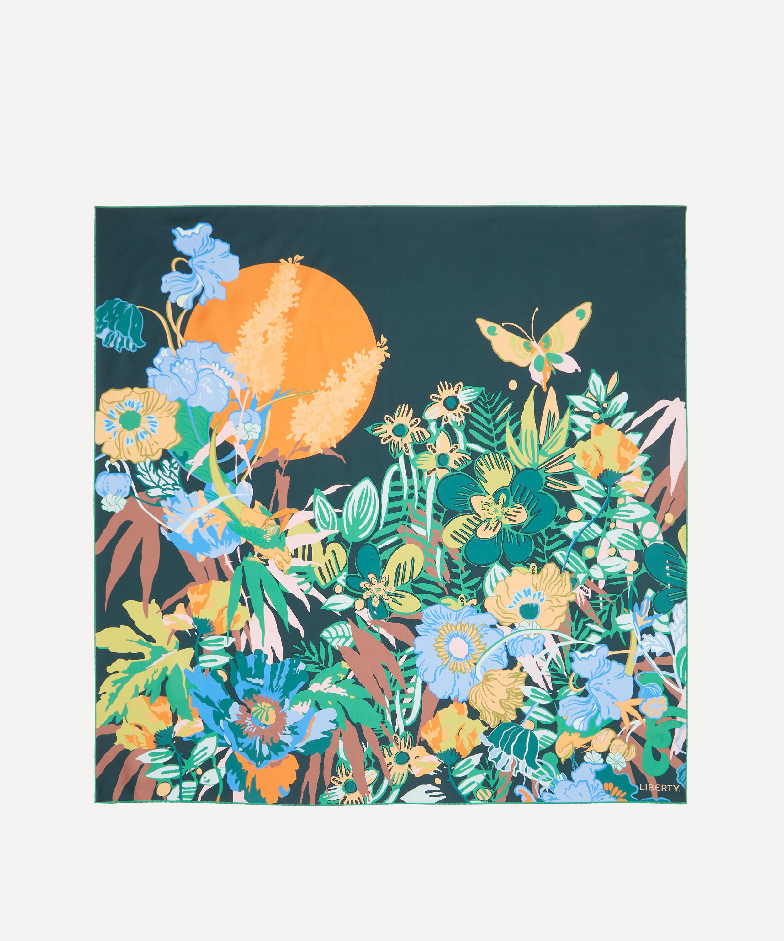 Liberty - Sunset Flowers Silk Scarf 90