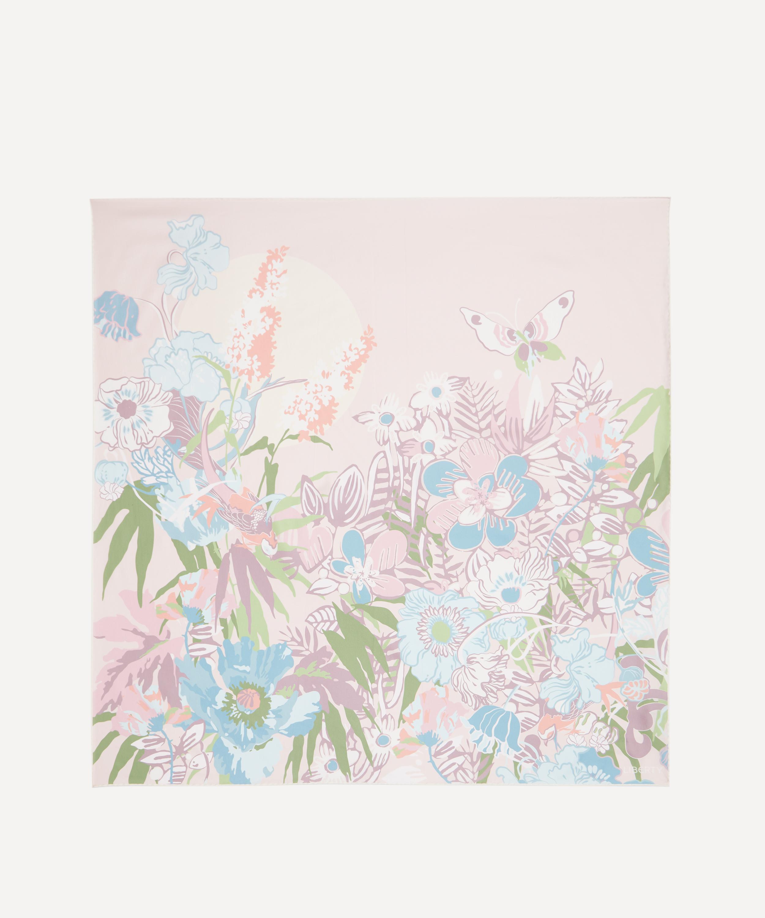 Liberty - Sunset Flowers Silk Scarf 90 image number 0