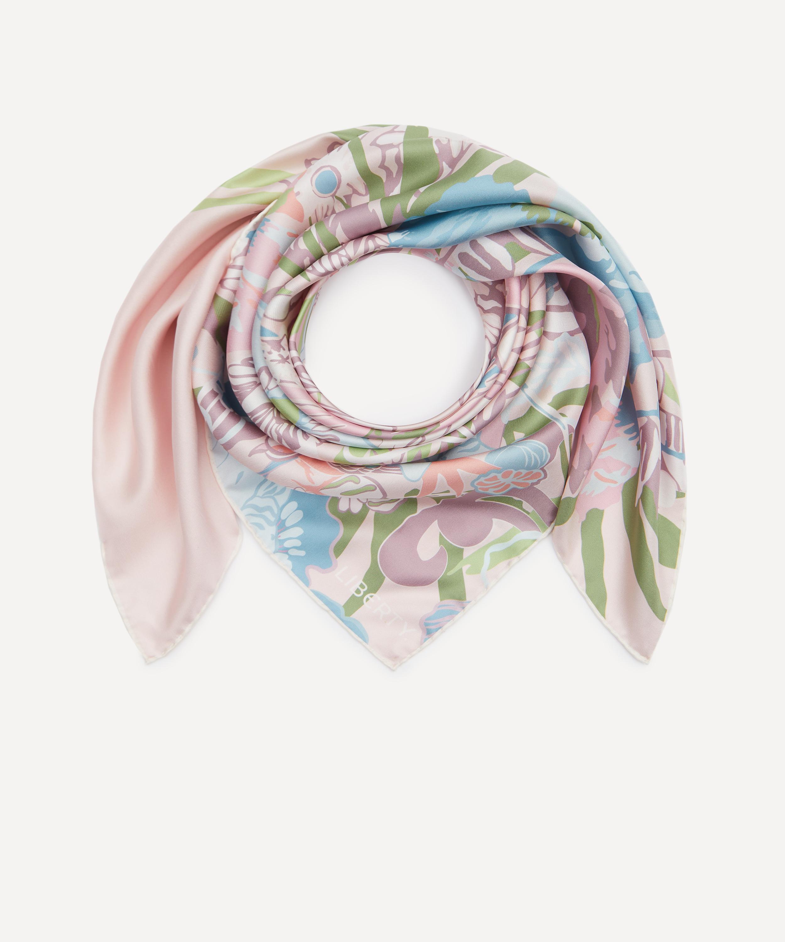 Liberty - Sunset Flowers Silk Scarf 90 image number 1