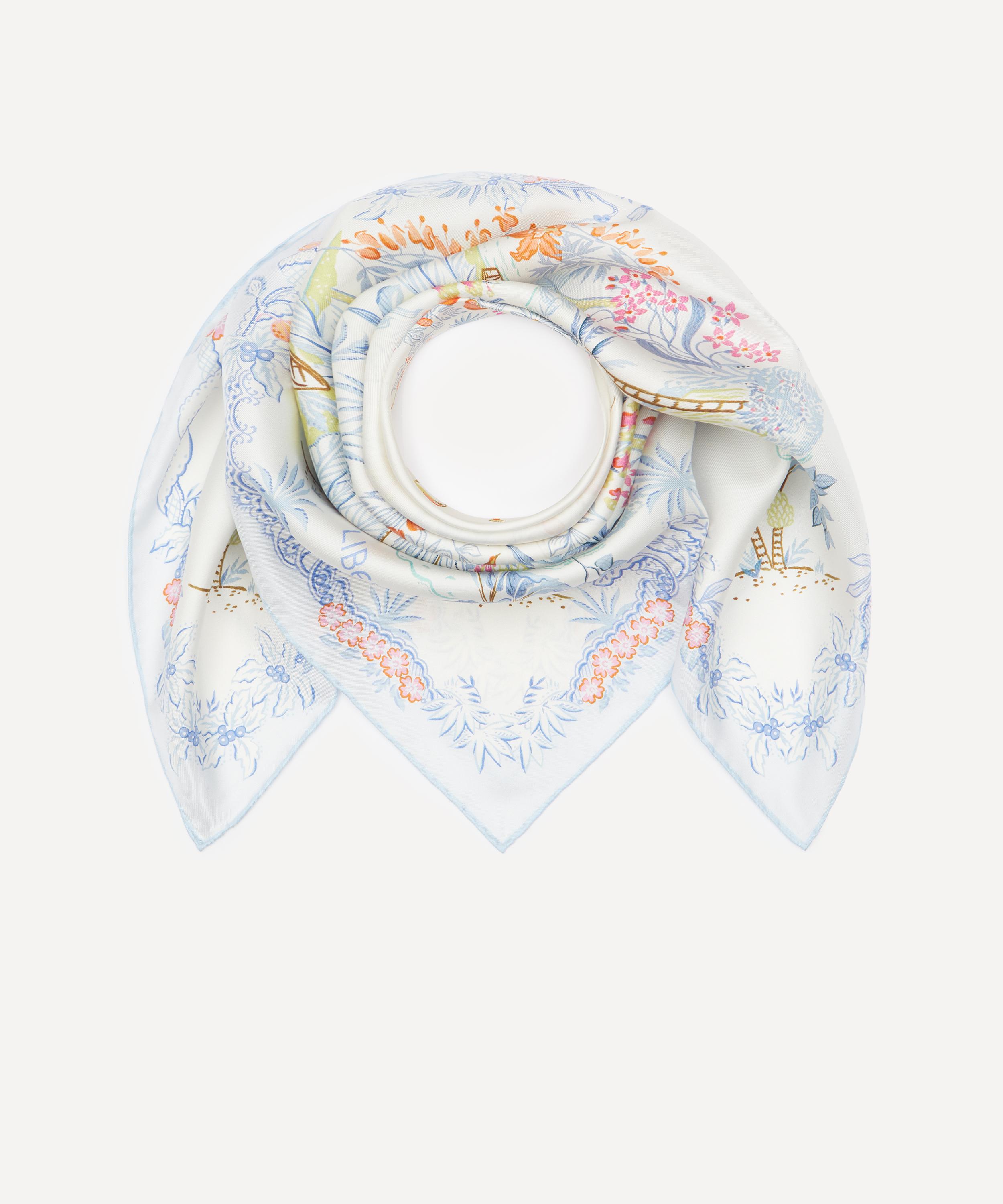Liberty - Tropical Toile Silk Scarf 90 image number 1