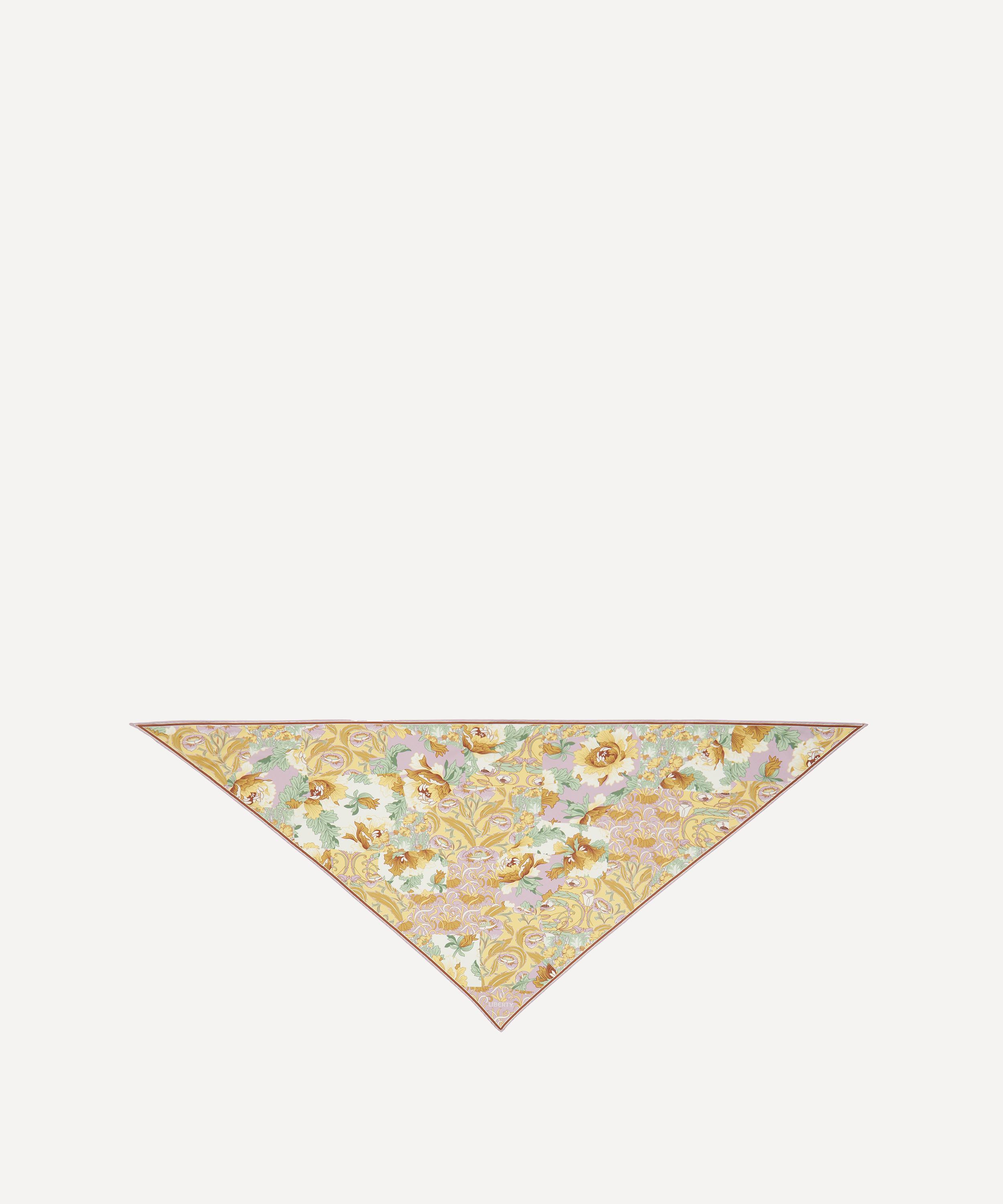 Liberty - Dandy Patchwork Triangle 100x140 Silk Scarf image number 0