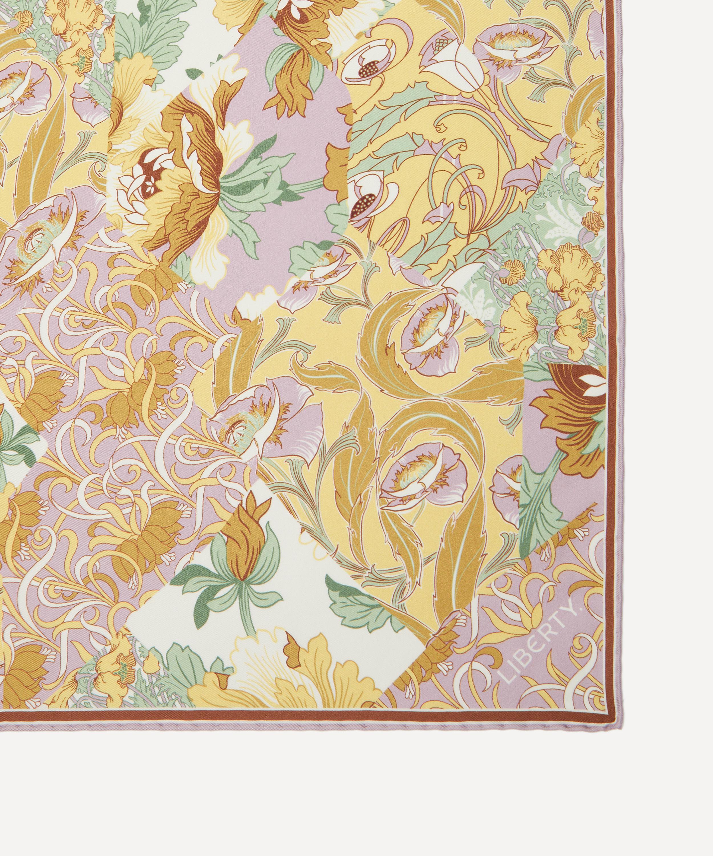 Liberty - Dandy Patchwork Triangle 100x140 Silk Scarf image number 2