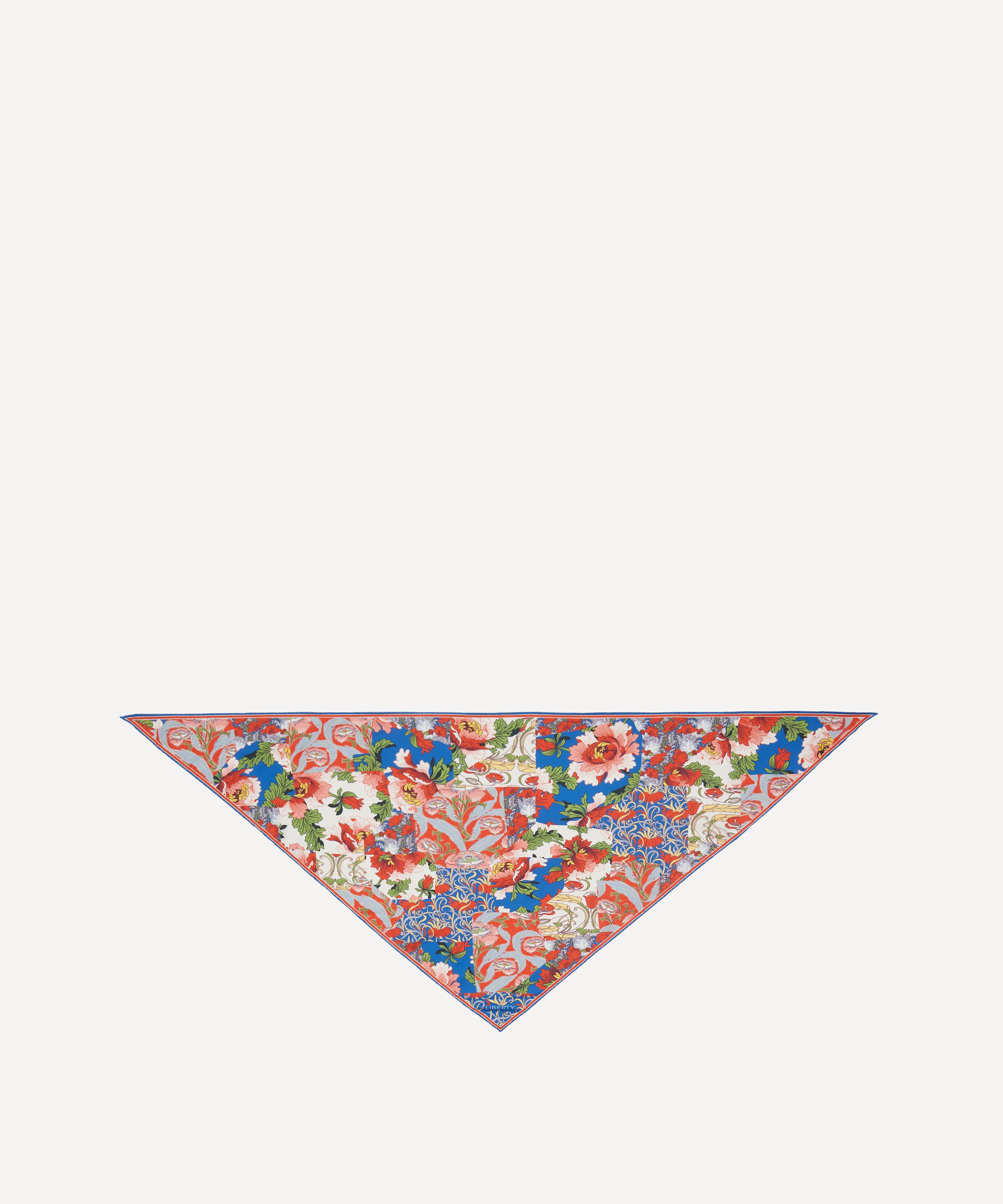 Liberty - Dandy Patchwork Triangle 100x140 Silk Scarf