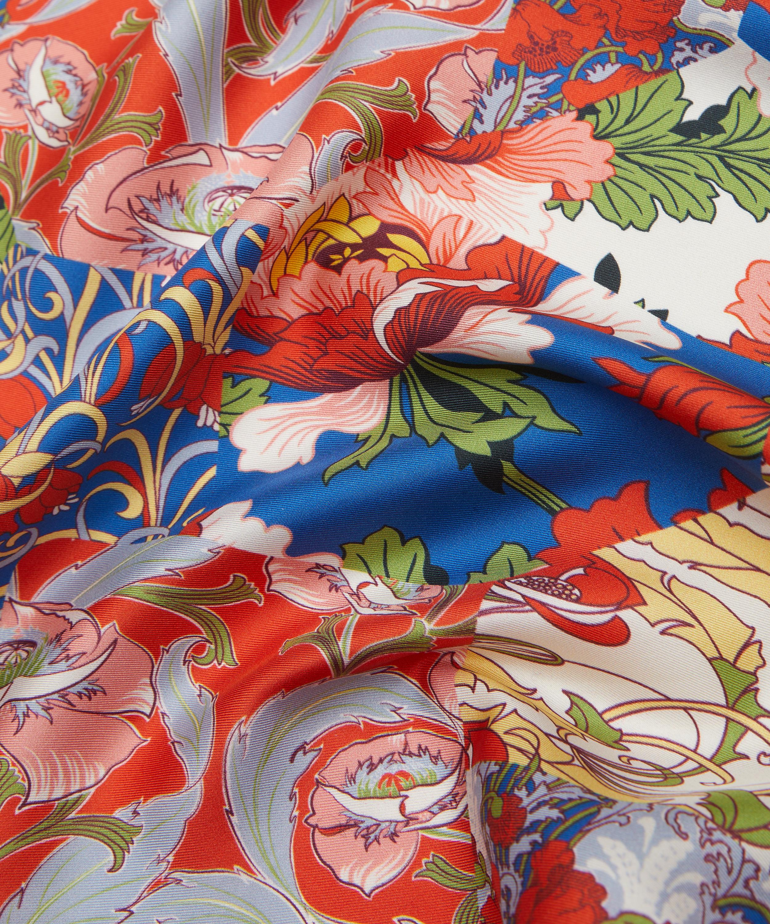 Liberty - Dandy Patchwork Triangle 100x140 Silk Scarf image number 3