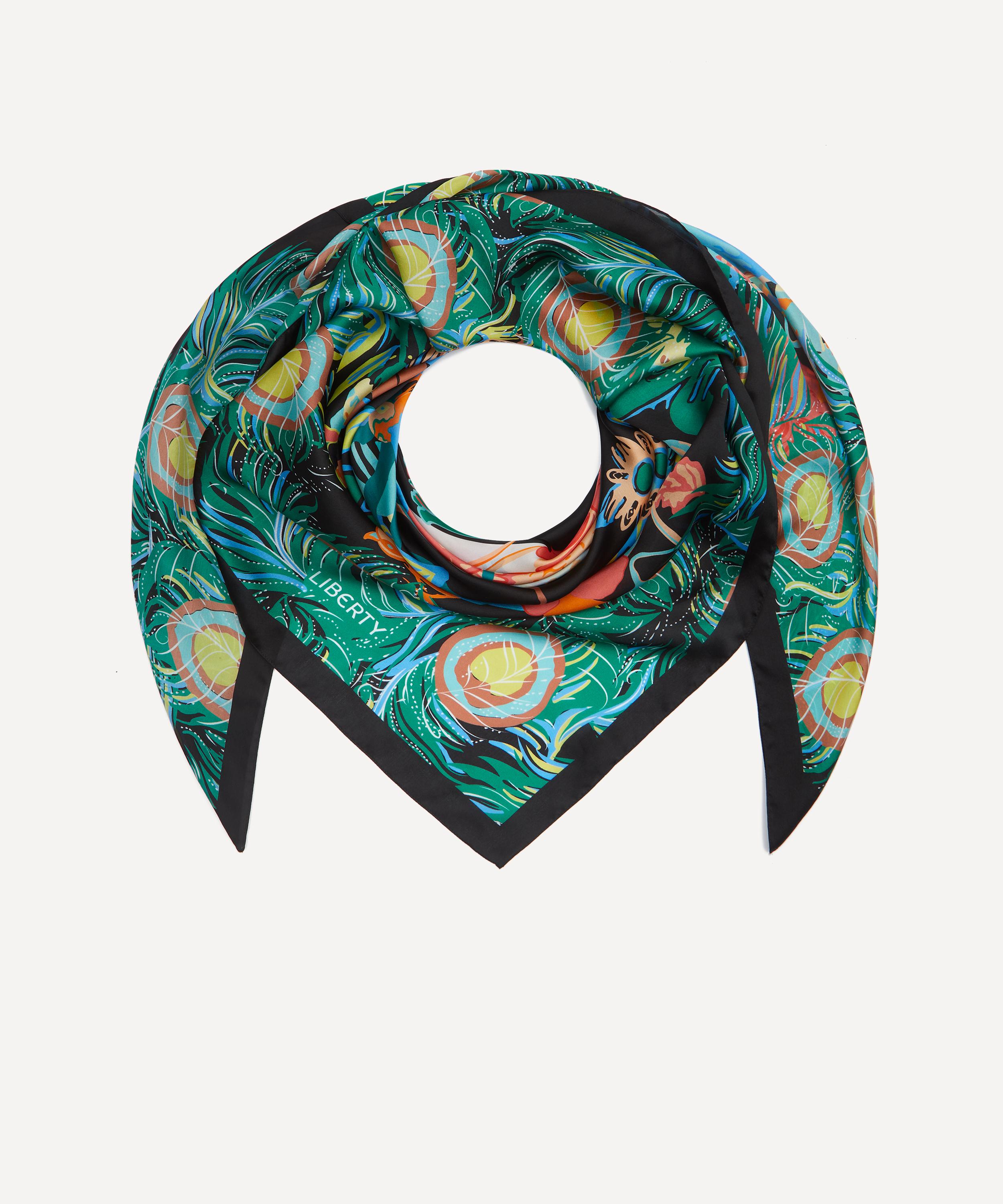 Liberty - Sunset Jungle Silk Scarf 140 image number 1