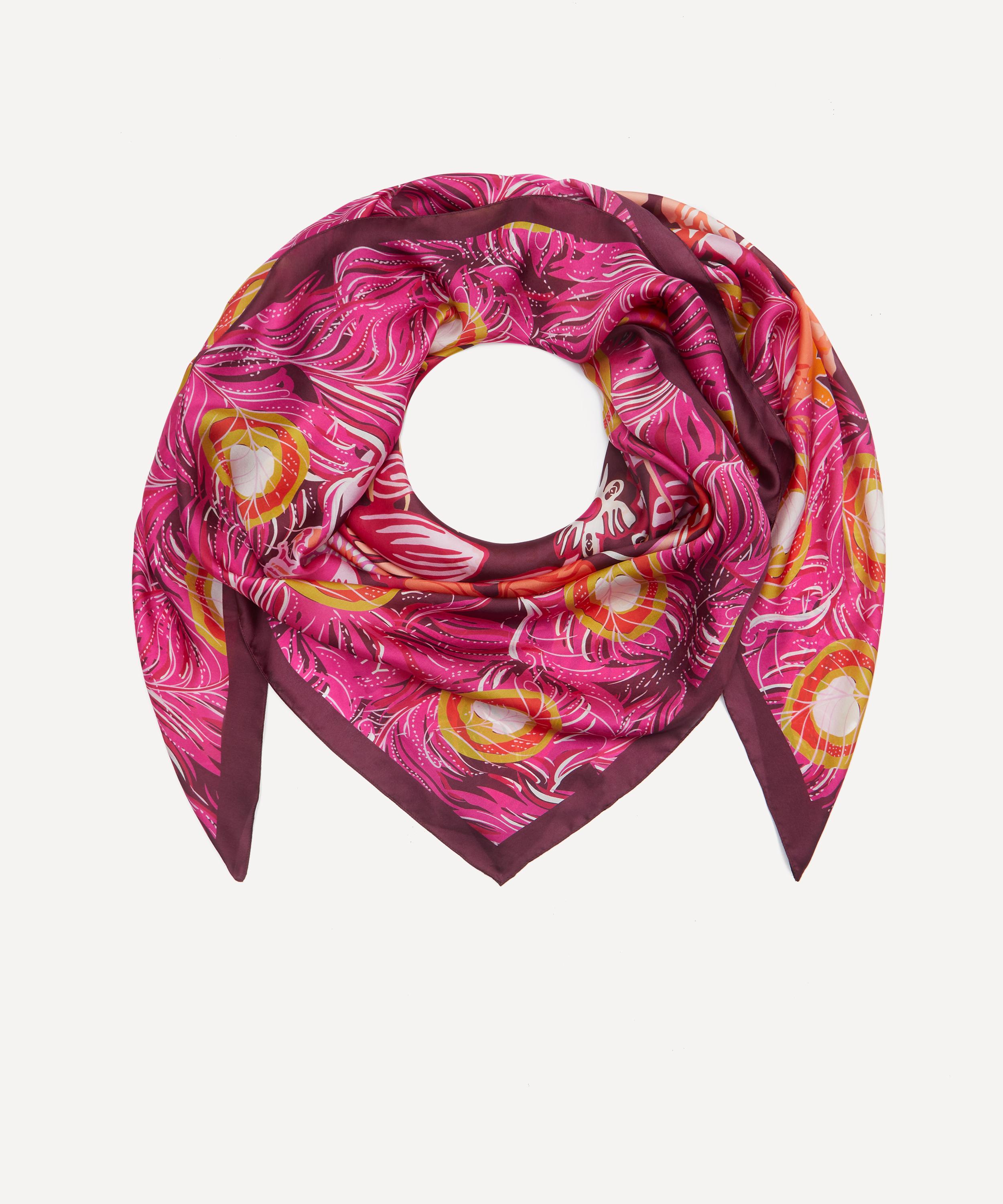 Liberty - Sunset Jungle Silk Scarf 140 image number 1