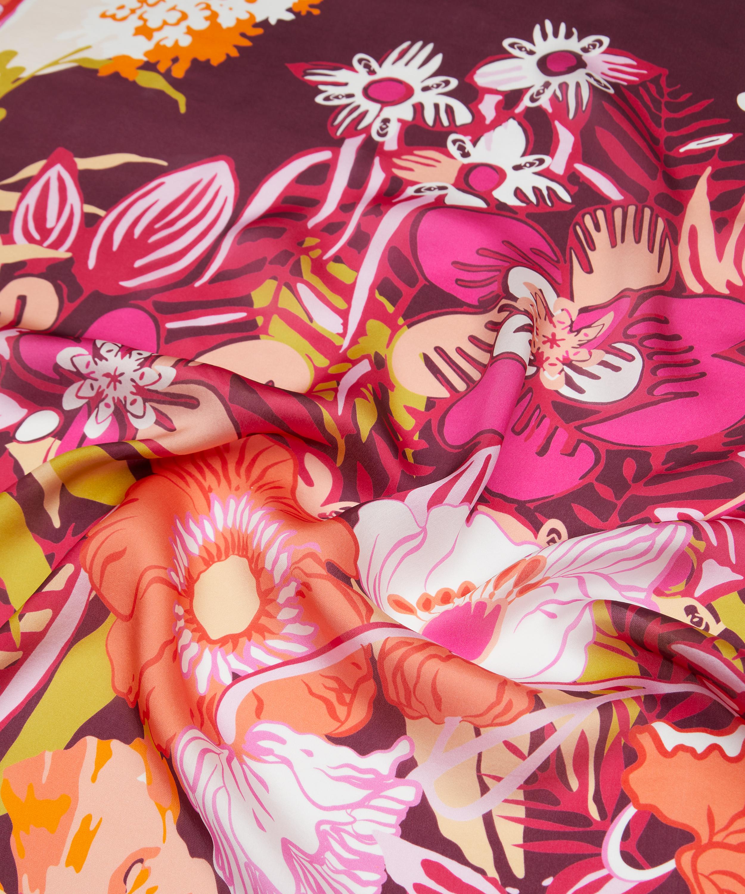 Liberty - Sunset Jungle Silk Scarf 140 image number 3