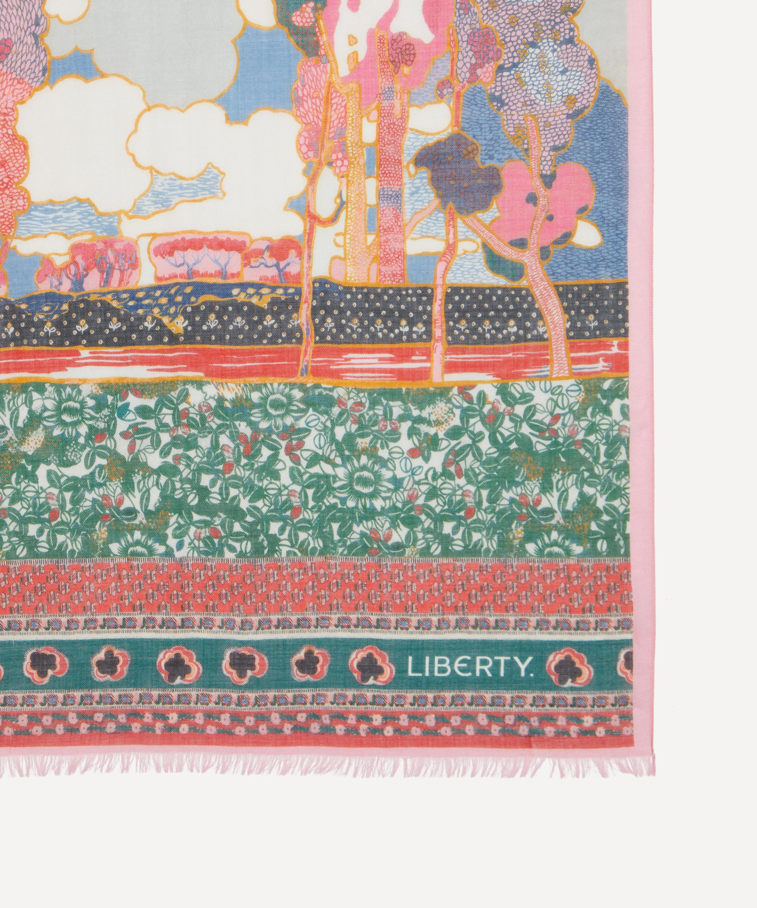Liberty - Prospect Sky 70x200 Wool-Silk Scarf image number 3