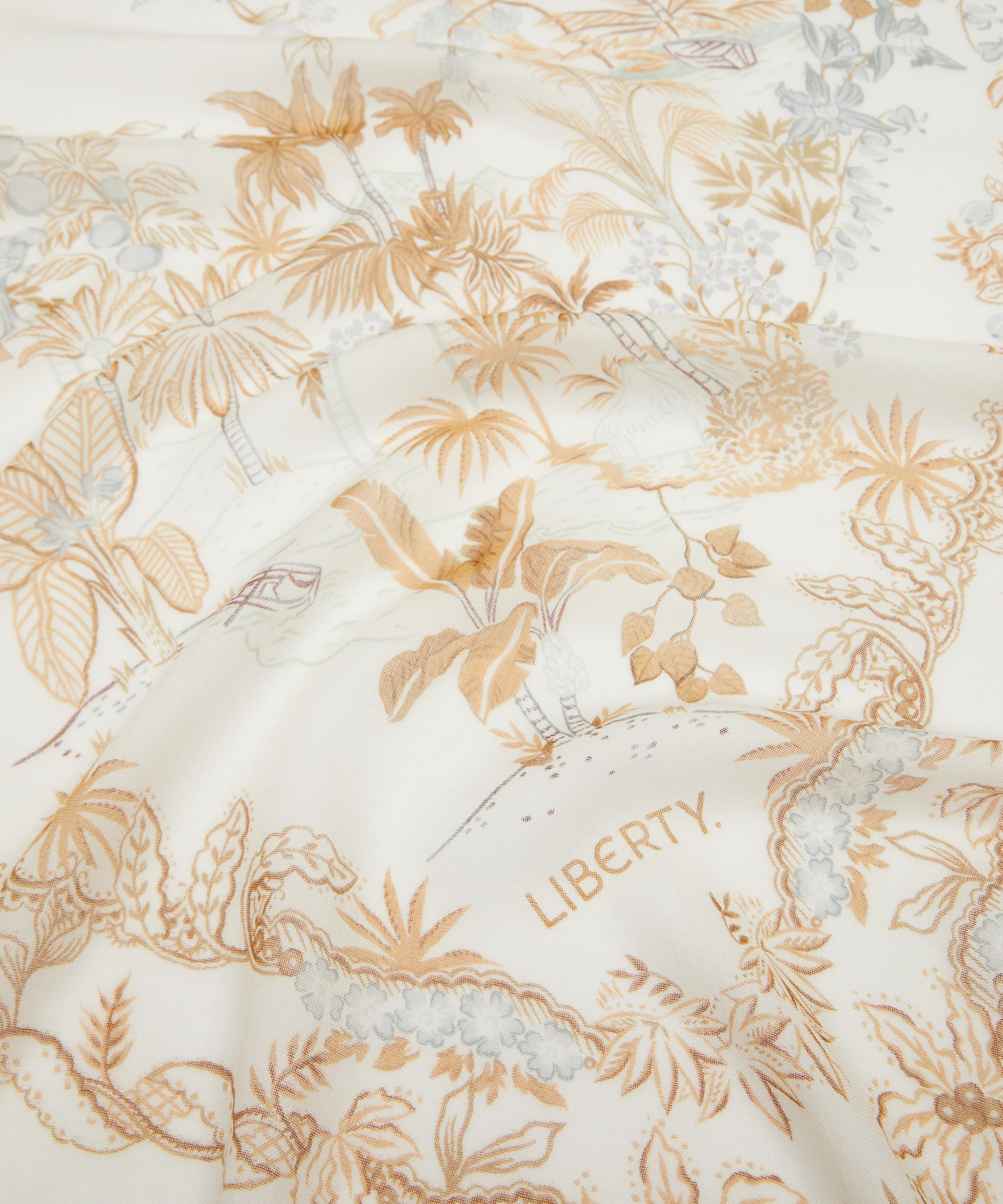 Liberty - Tropical Toile Cashmere-Silk Scarf 140 image number 3