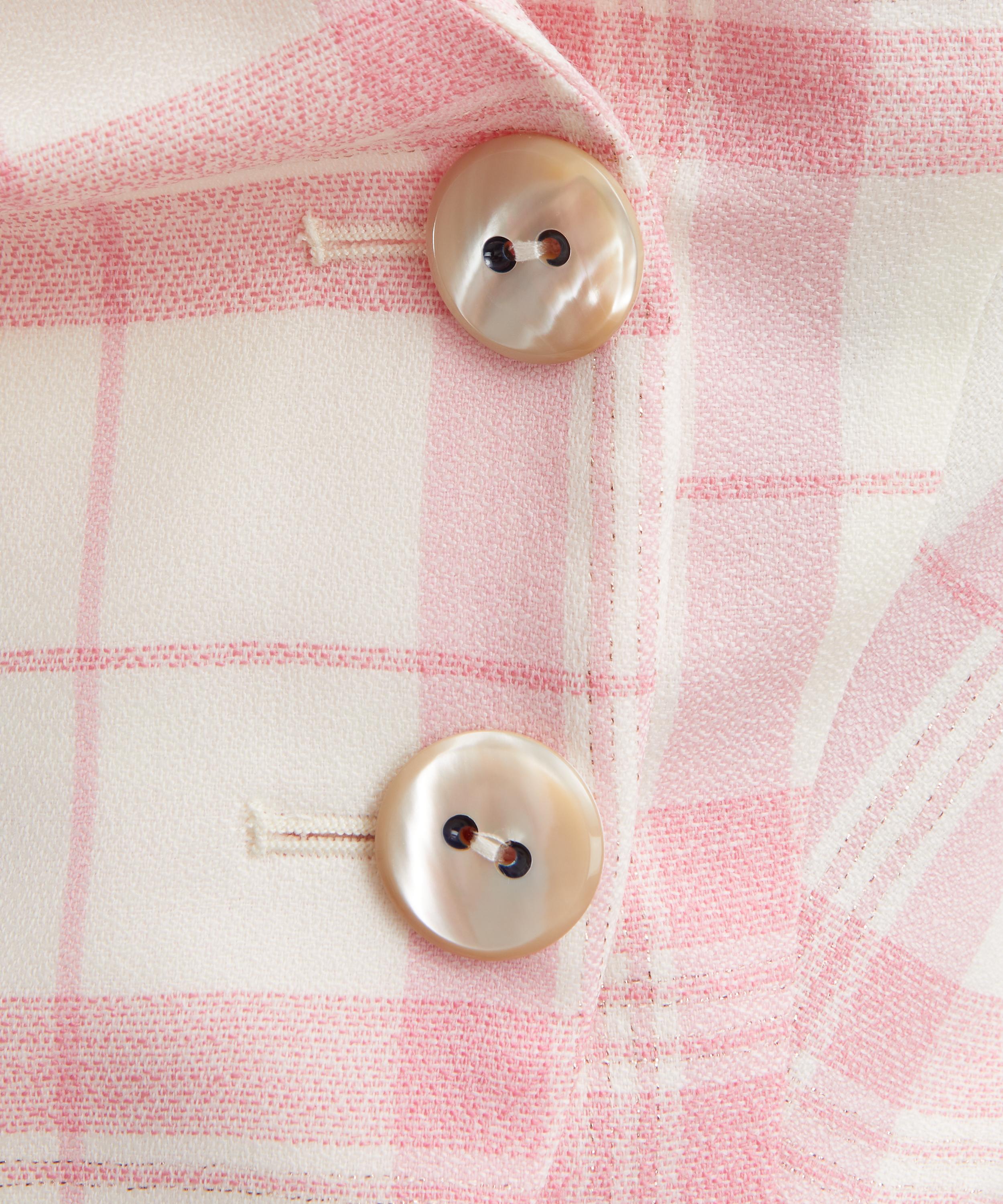 Vivienne Westwood - Drunken Ivory and Pink Check Tailored Jacket image number 4