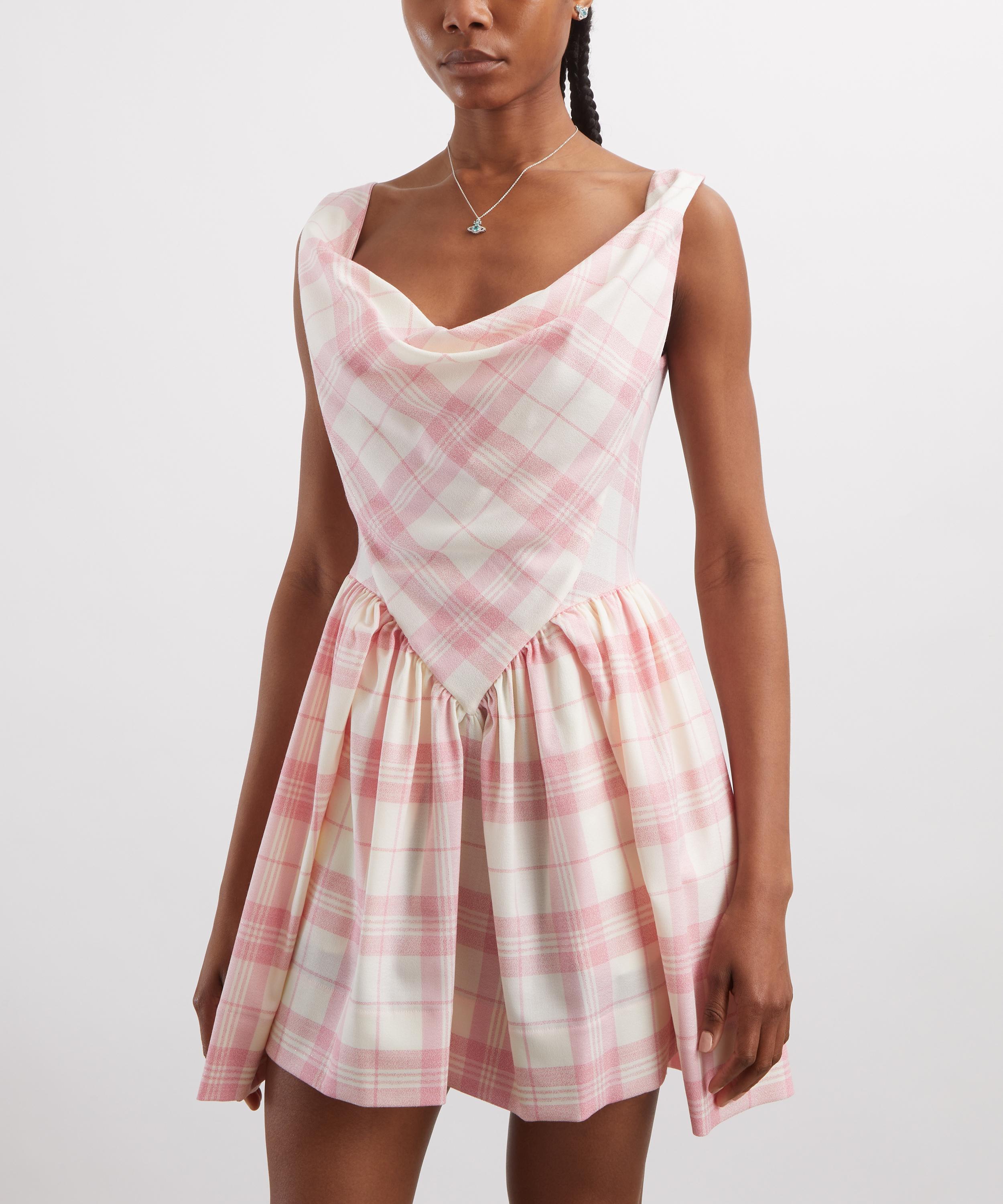 Vivienne Westwood - Sunday  Pink and Ivory Check Mini Dress image number 2