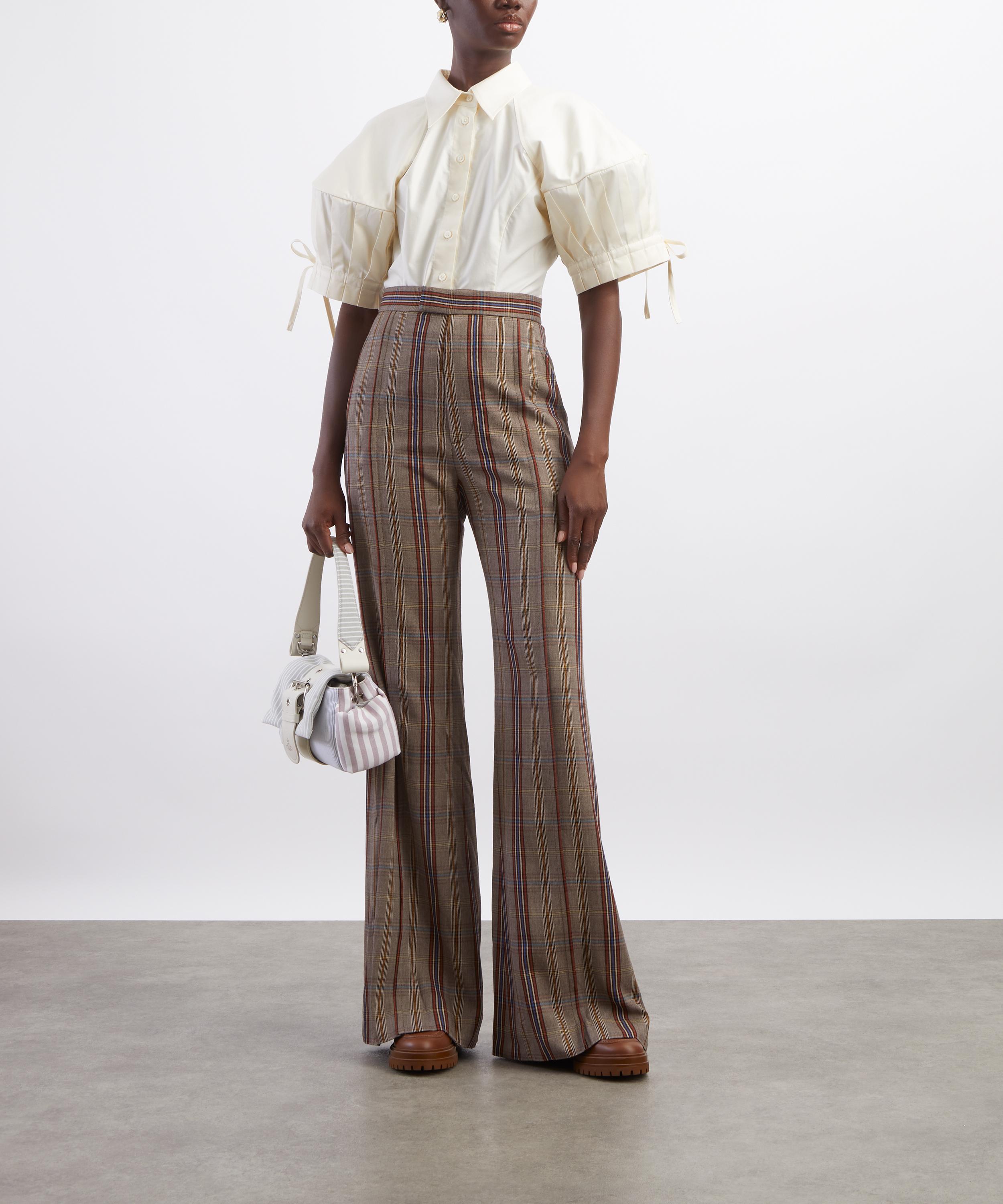 Vivienne Westwood - Wide-Leg Dandy Hunt Check Trousers image number 1