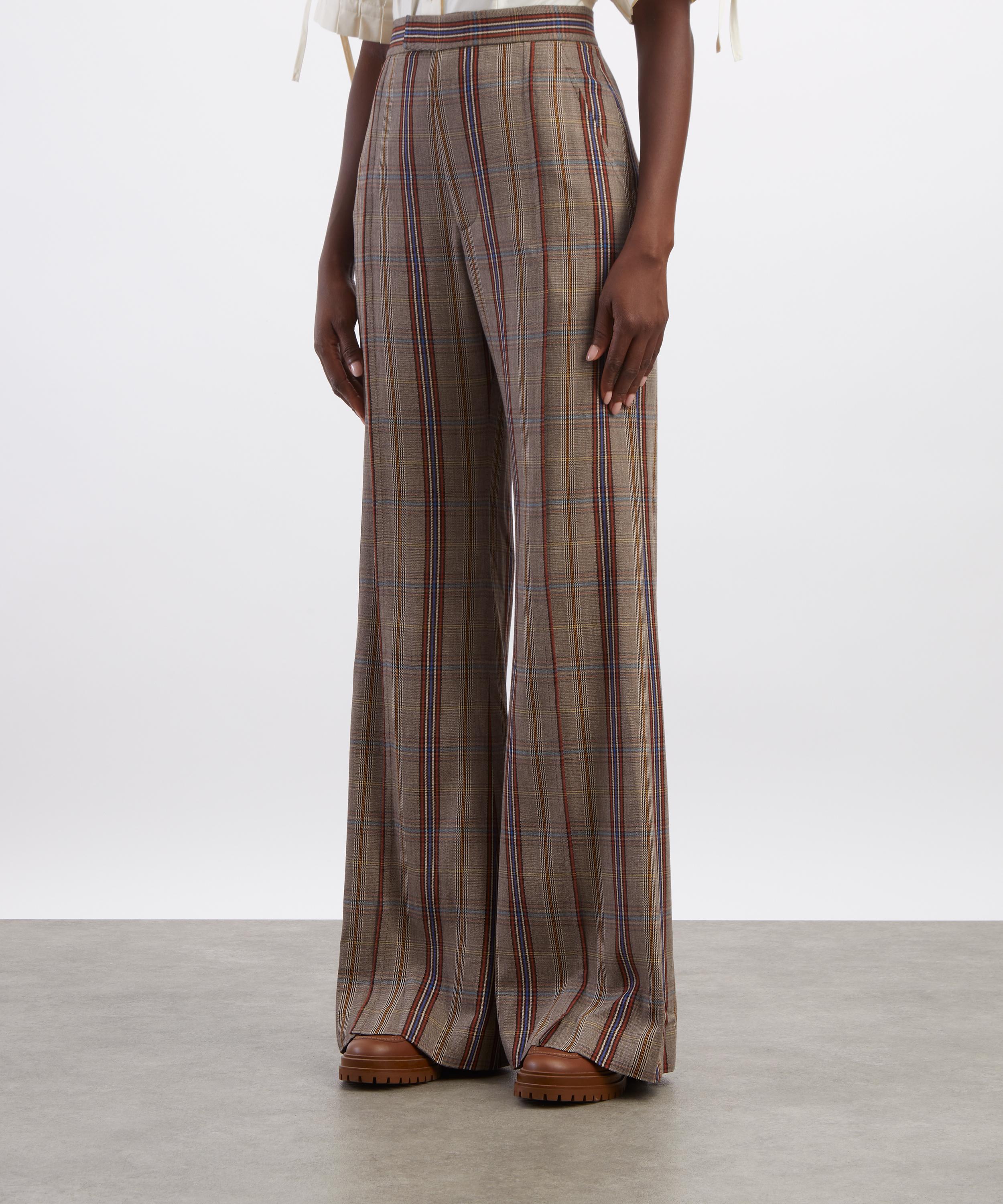 Vivienne Westwood - Wide-Leg Dandy Hunt Check Trousers image number 2