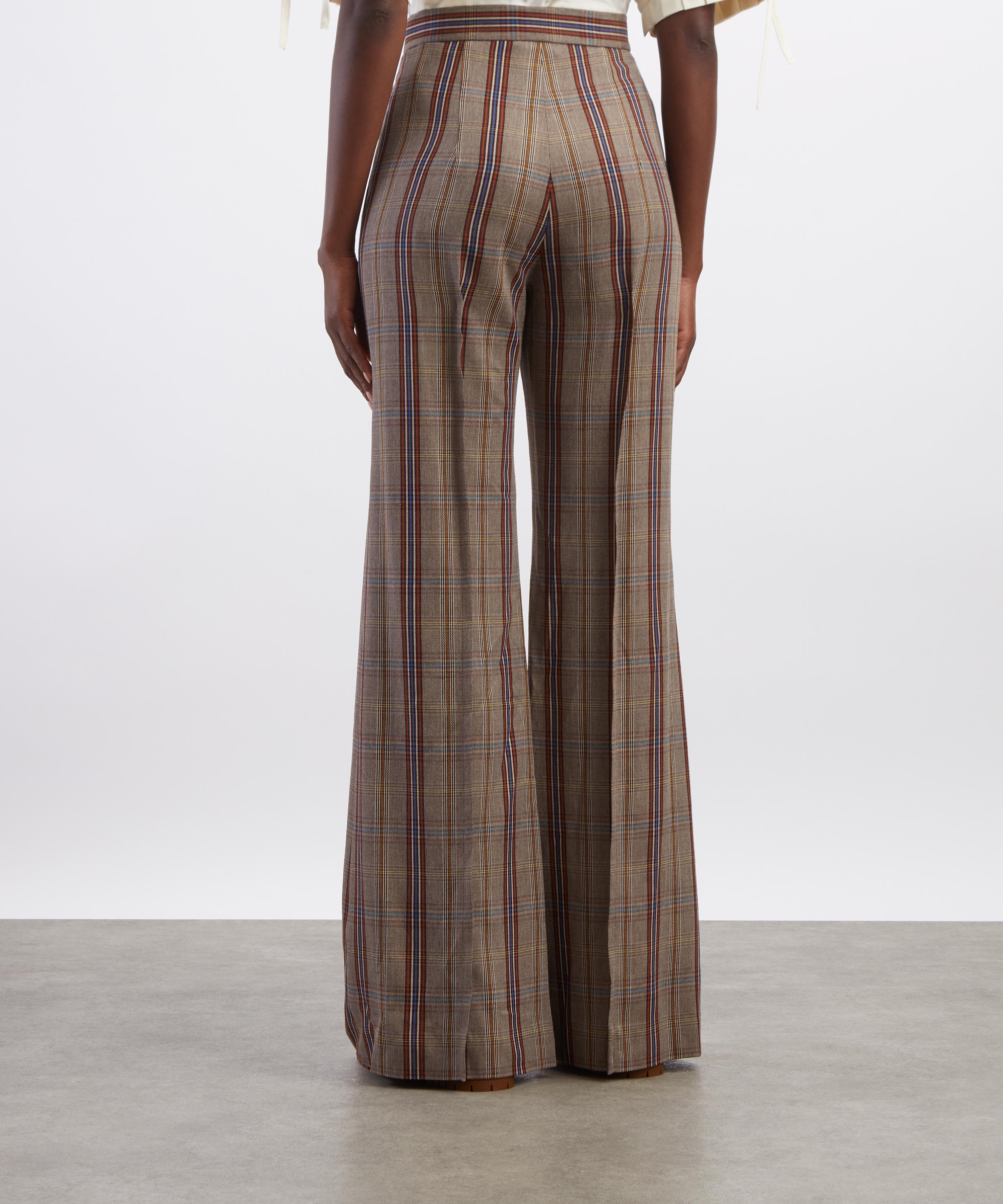 Vivienne Westwood - Wide-Leg Dandy Hunt Check Trousers image number 3