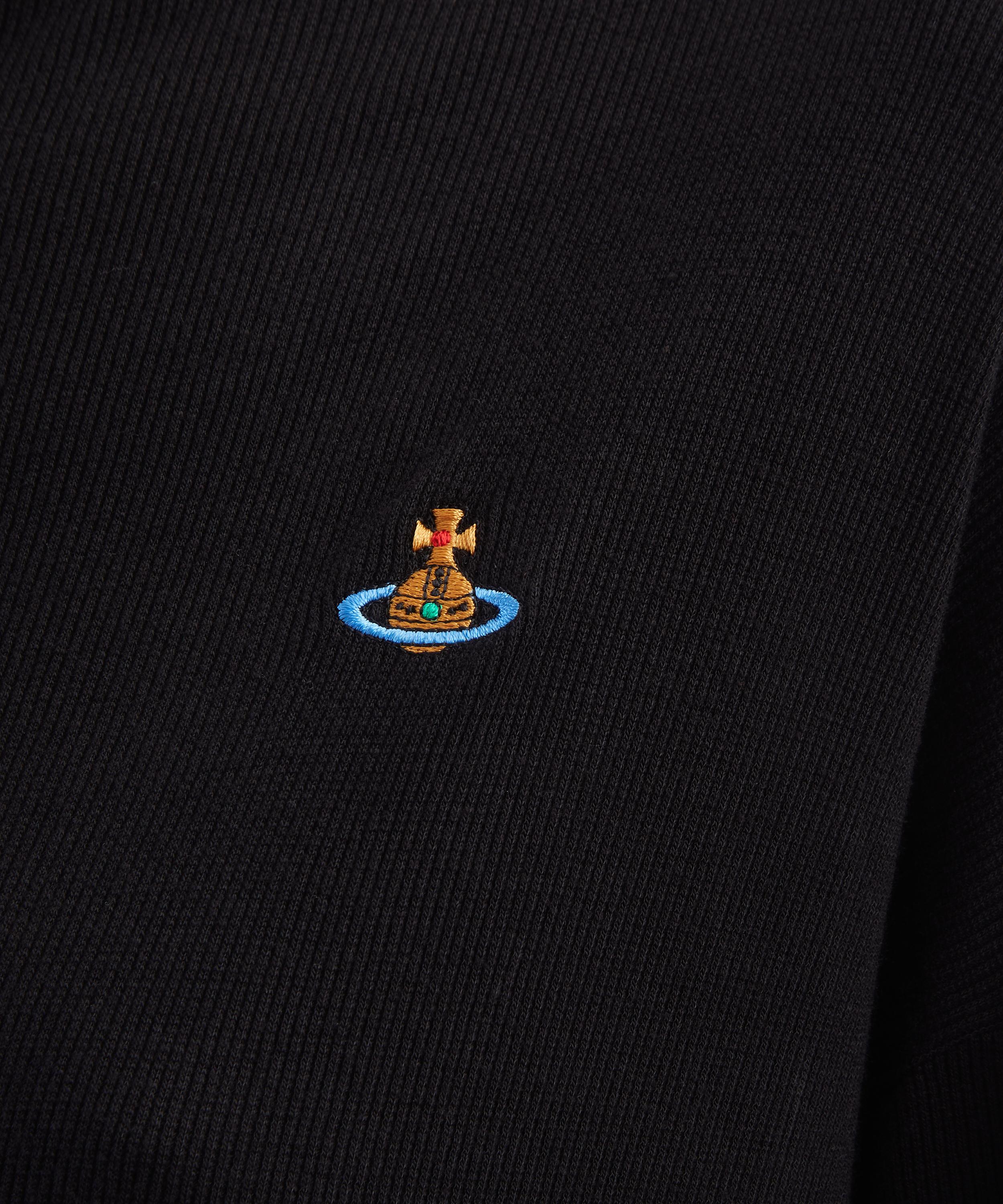 Vivienne Westwood - Hebo Embroidered Logo Black Cotton Top image number 4