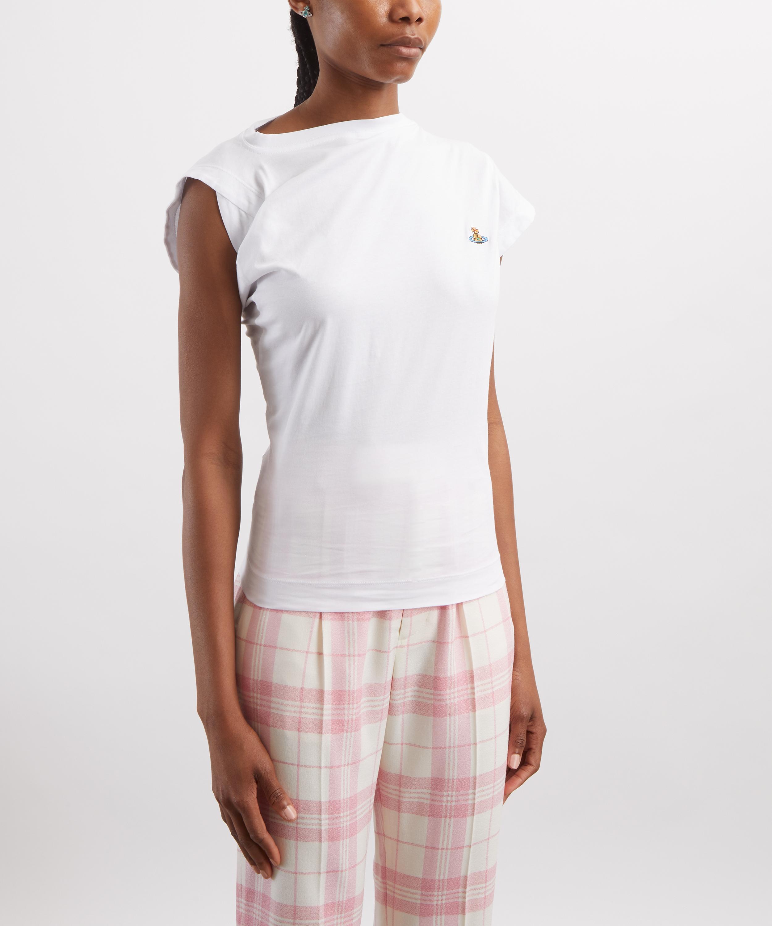 Vivienne Westwood - Hebo Embroidered Logo White Cotton Top image number 2