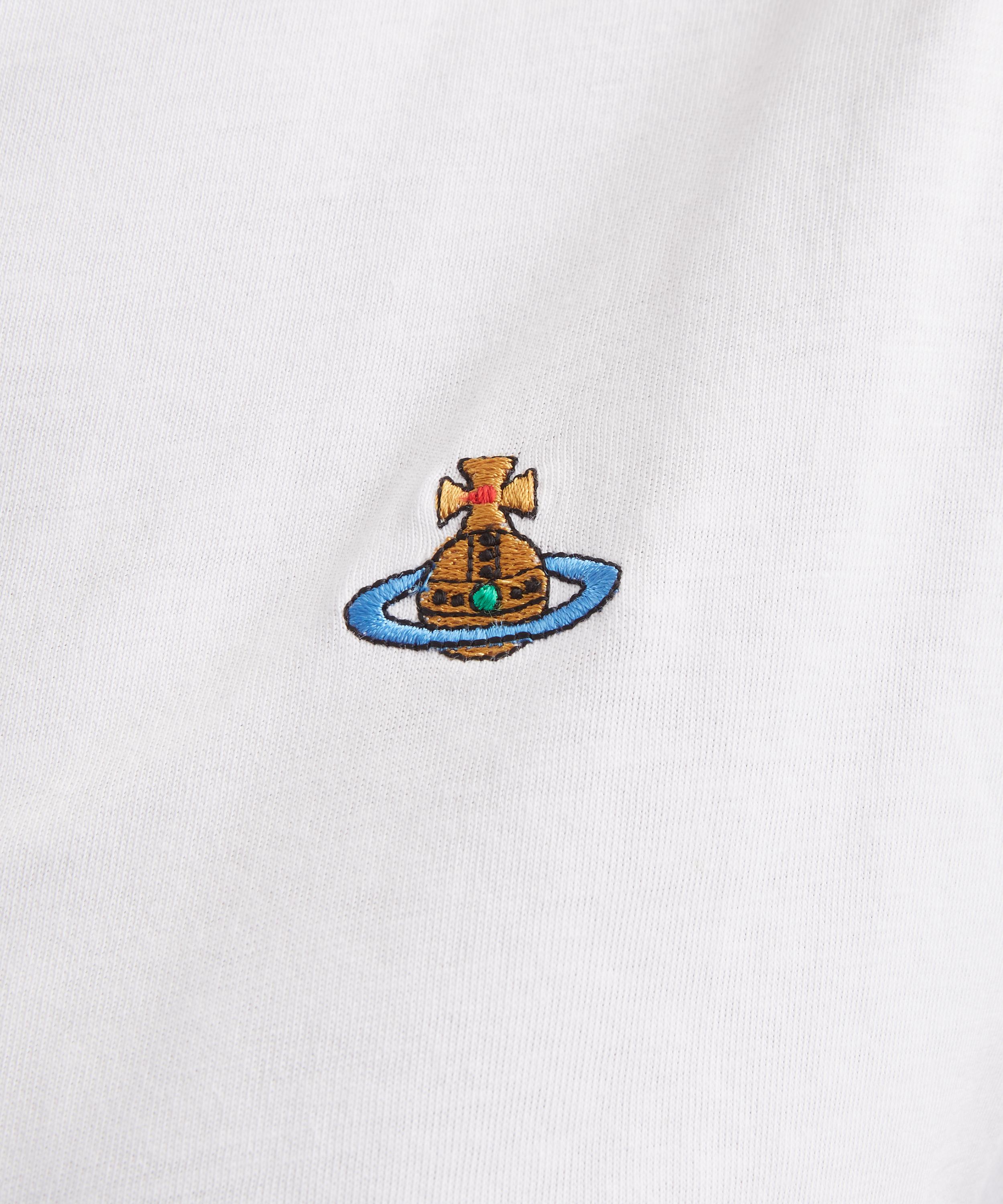 Vivienne Westwood - Hebo Embroidered Logo White Cotton Top image number 4