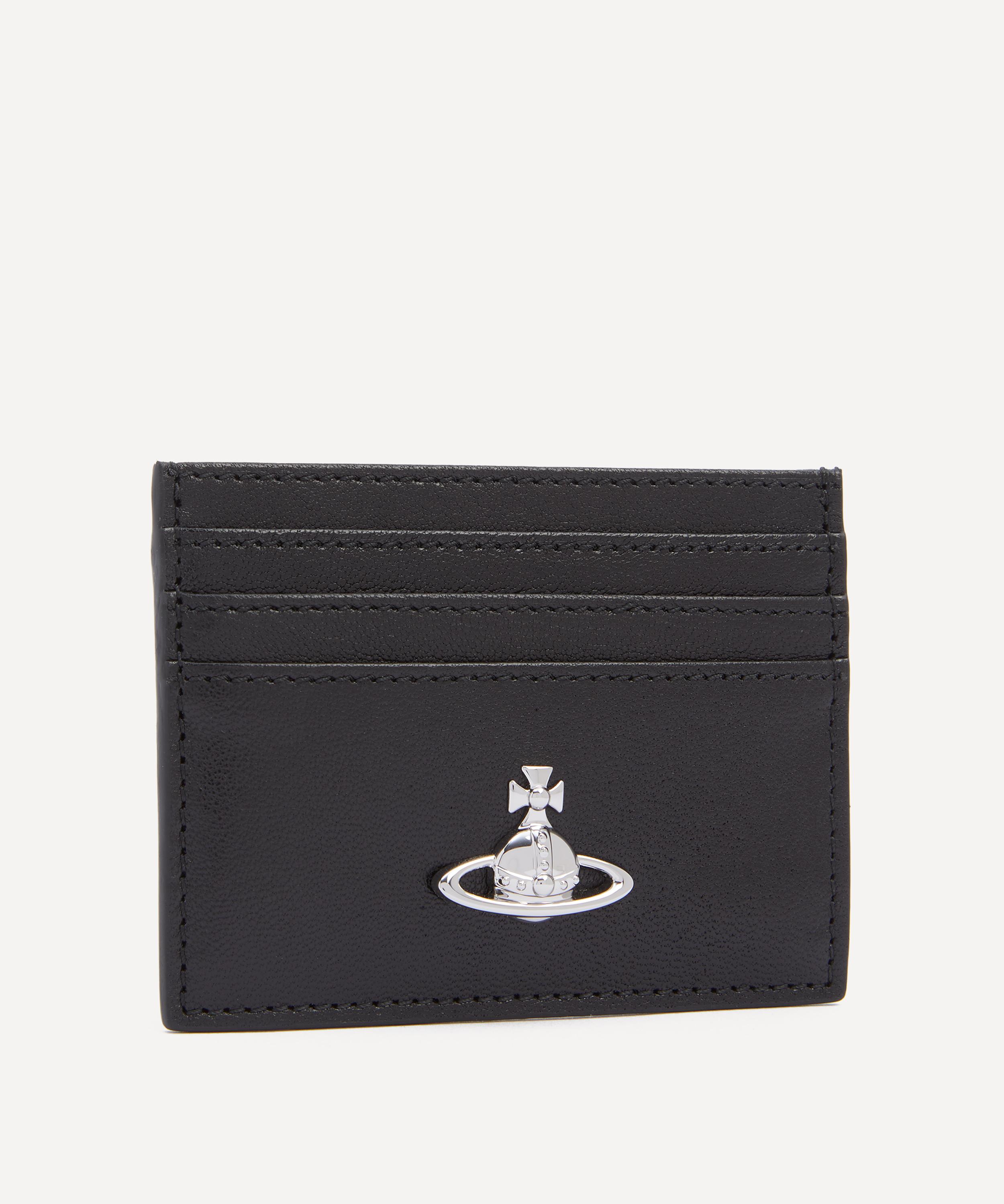 Vivienne Westwood - Flat Black Leather Card Holder image number 1