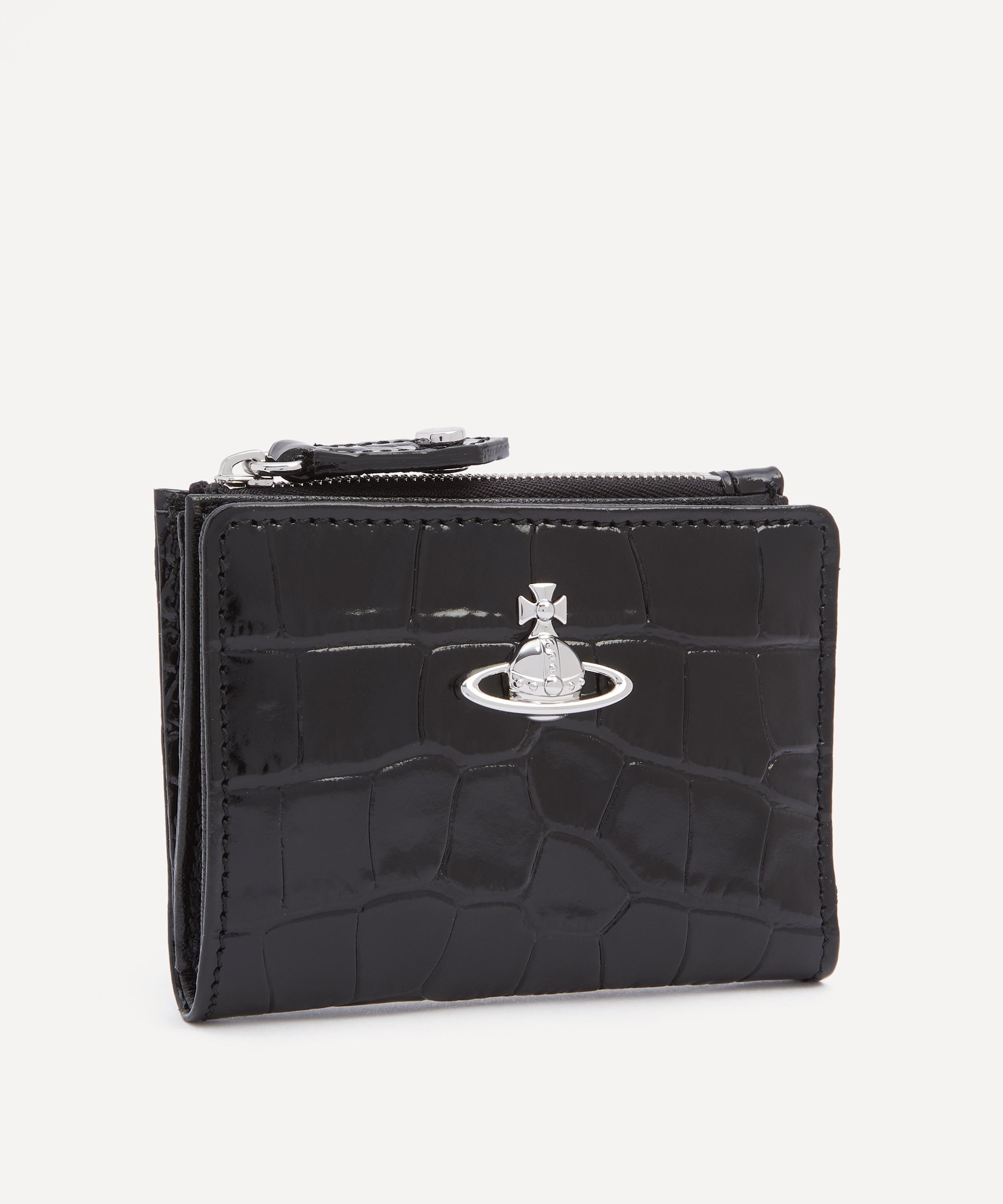 Vivienne Westwood - Slim Flap Croc Effect Leather Card Holder image number 1
