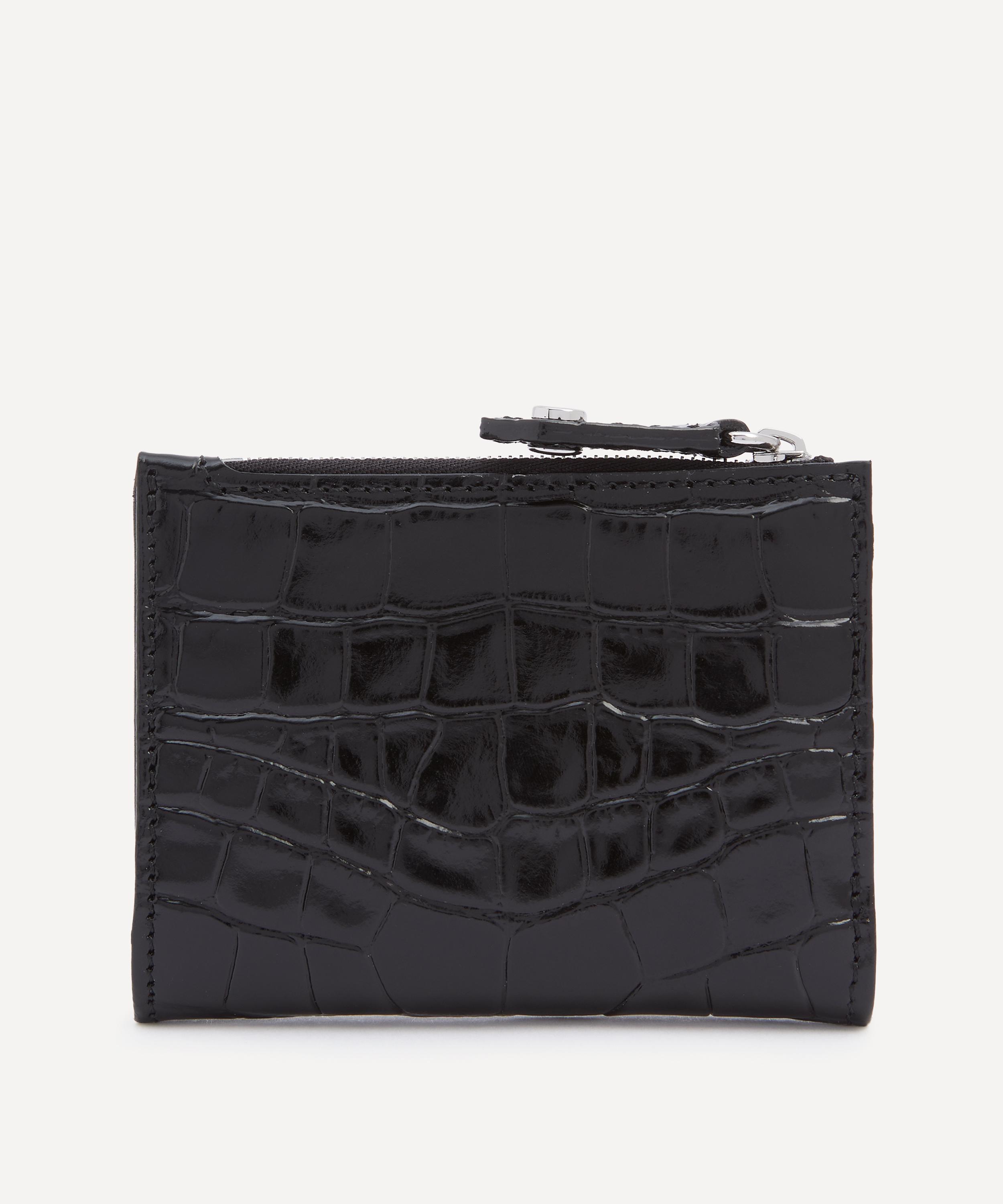 Vivienne Westwood - Slim Flap Croc Effect Leather Card Holder image number 2