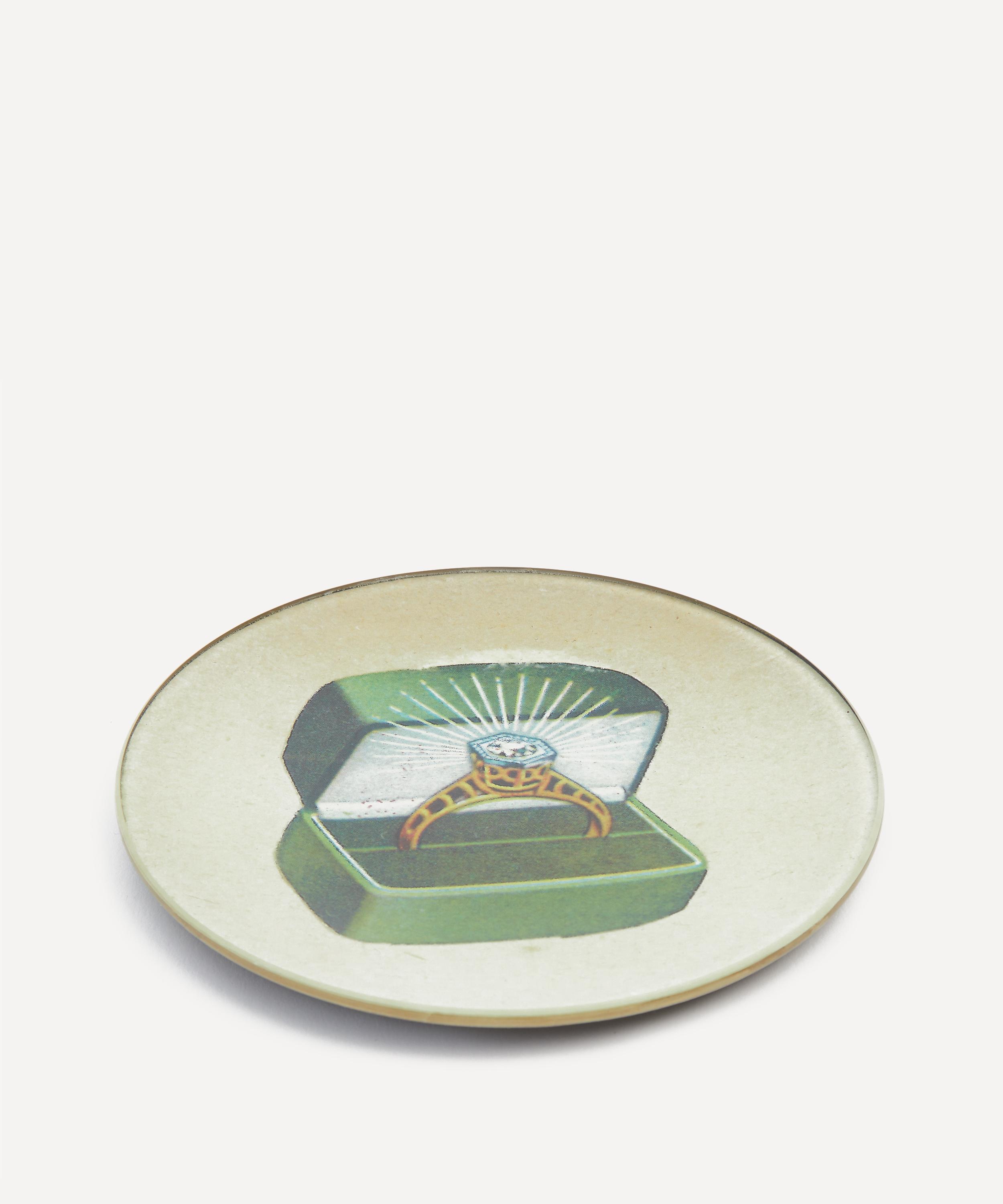 John Derian - Green Velvet Ring Round Plate