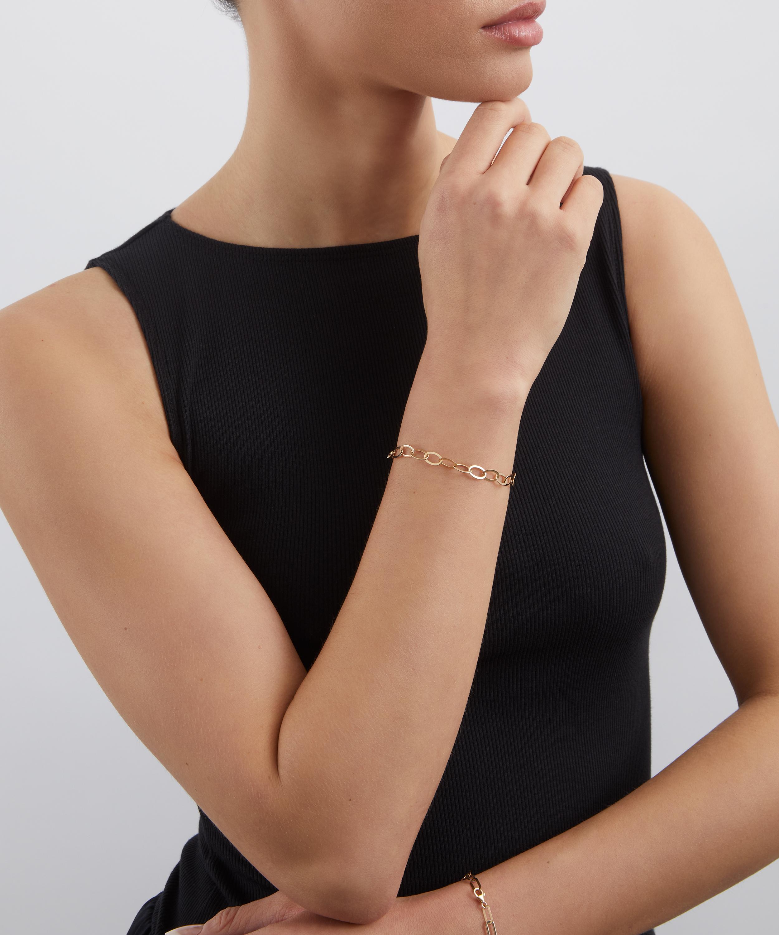 Liberty - 9ct Gold Laser Cut Round Link Bracelet image number 1