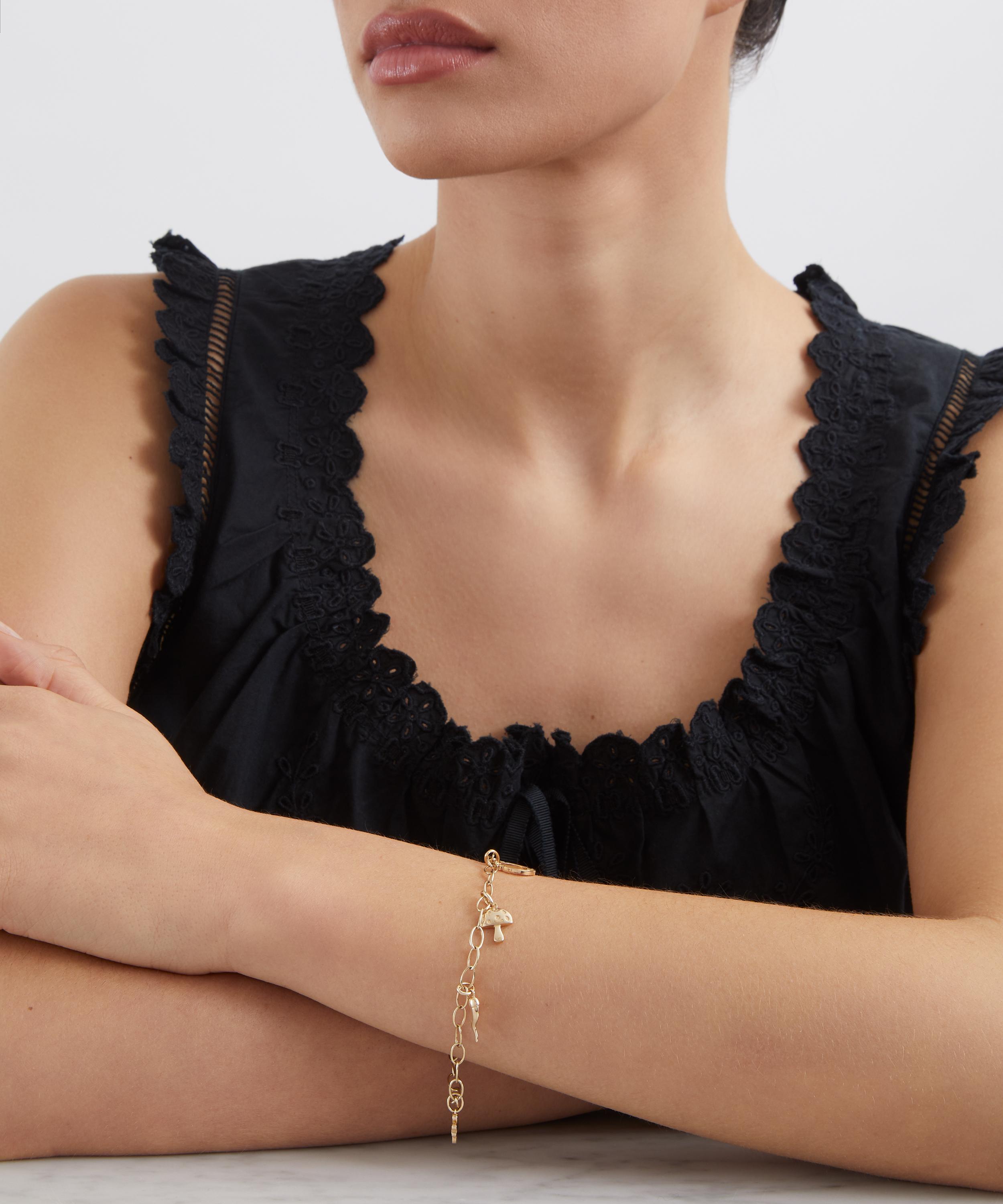 Liberty - 9ct Gold Wish Me Luck Mushroom Horn Pendant image number 1