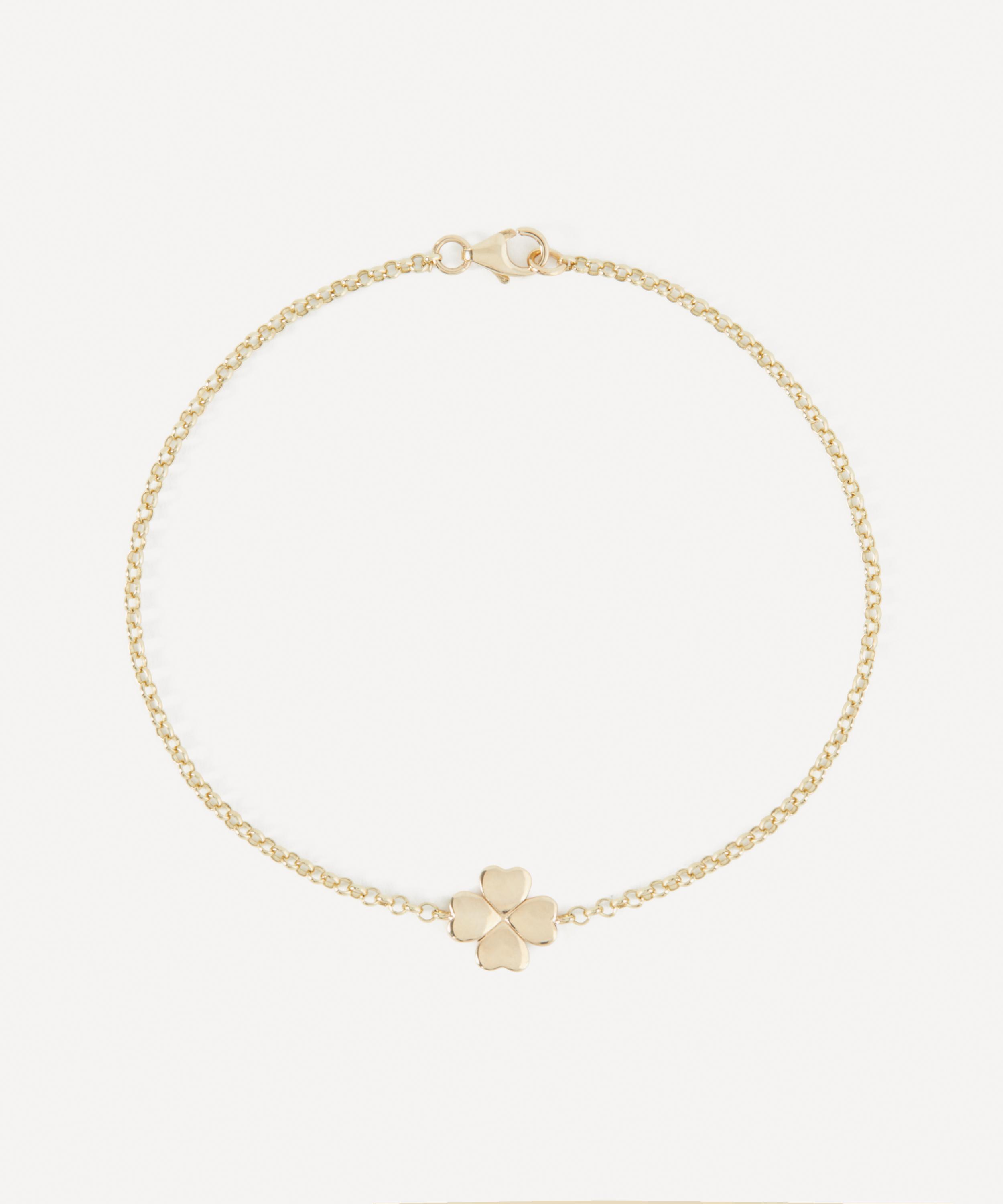 Liberty - 9ct Gold Wish Me Luck Clover Bracelet