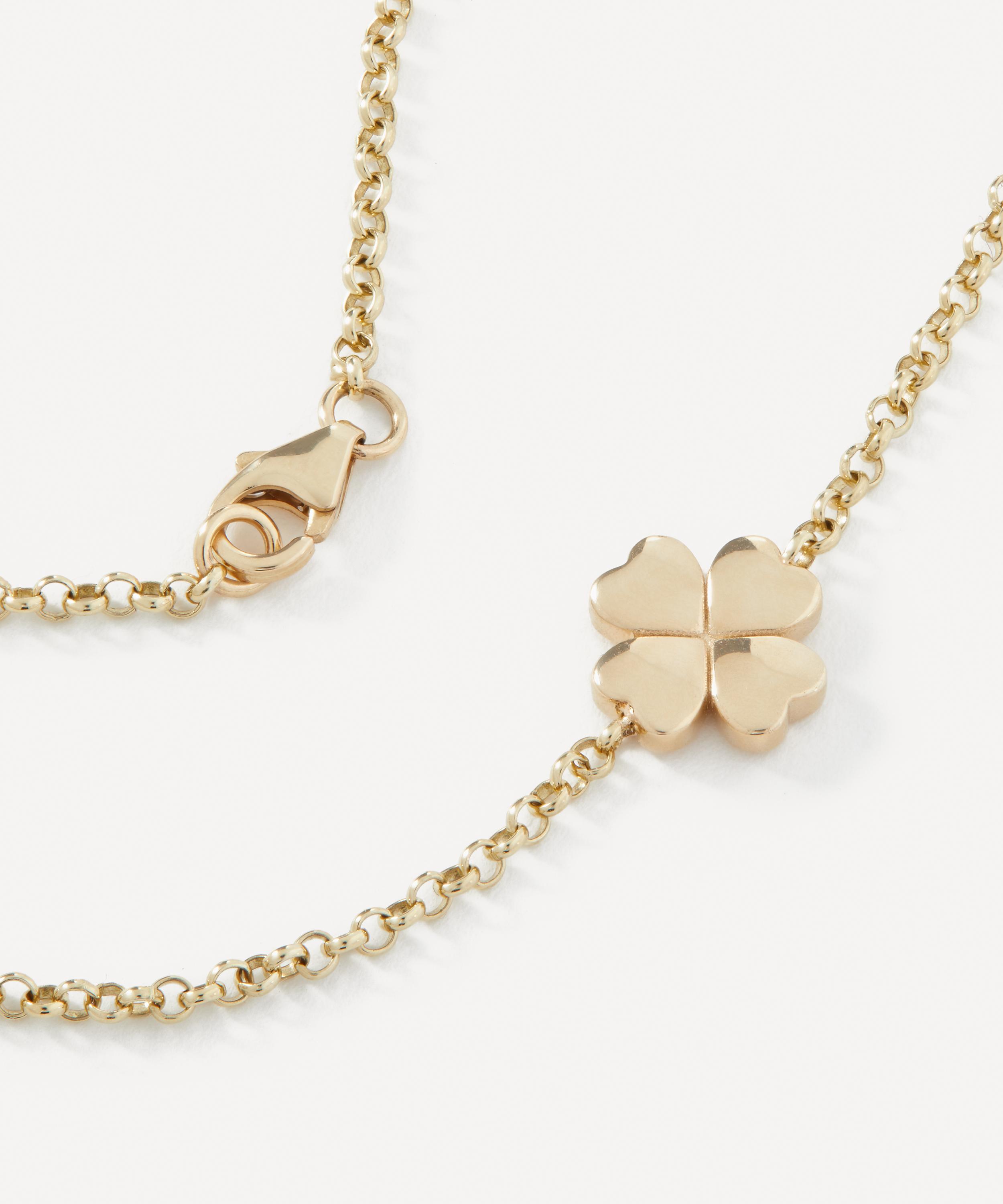 Liberty - 9ct Gold Wish Me Luck Clover Bracelet image number 2
