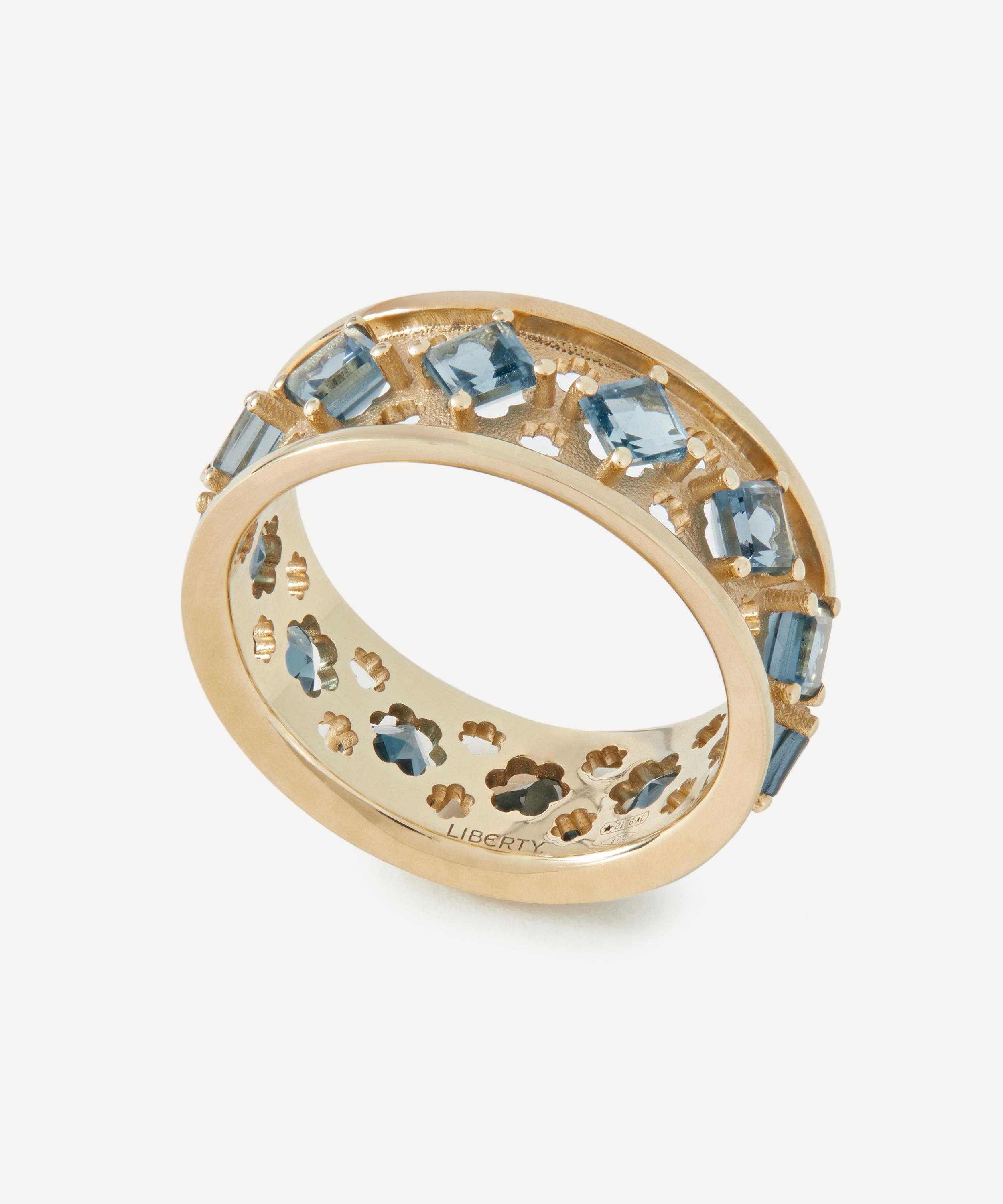 Liberty - 9ct Gold Trims Blue Topaz Ring