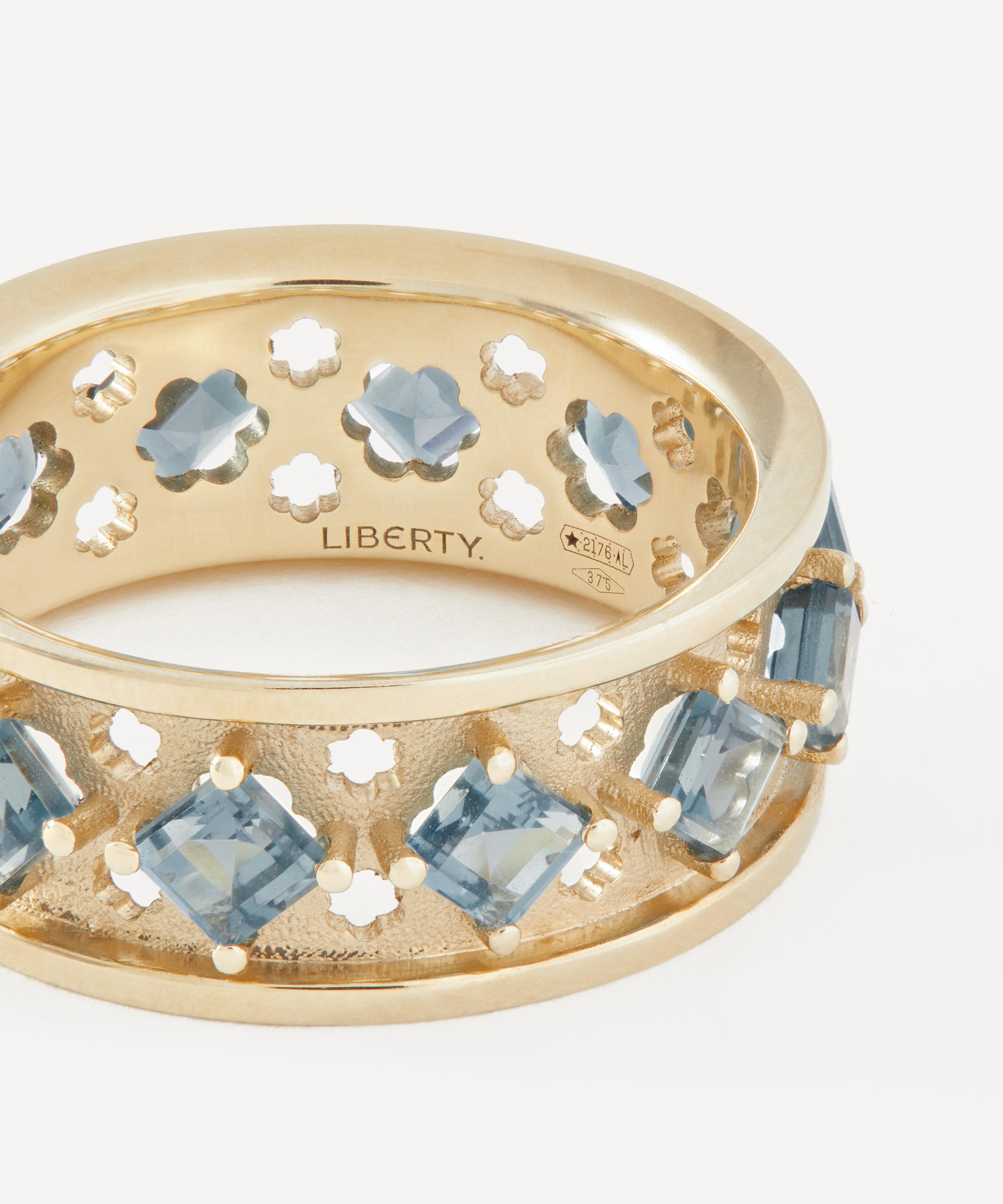 Liberty - 9ct Gold Trims Blue Topaz Ring image number 2