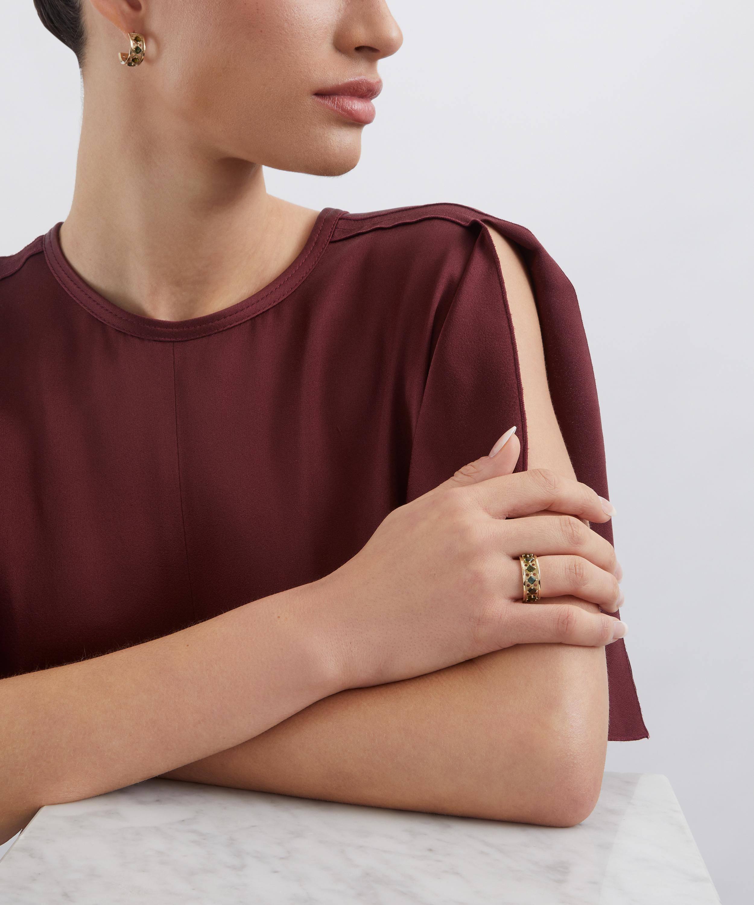 Liberty - 9ct Gold Trims Green Tourmaline Ring image number 1