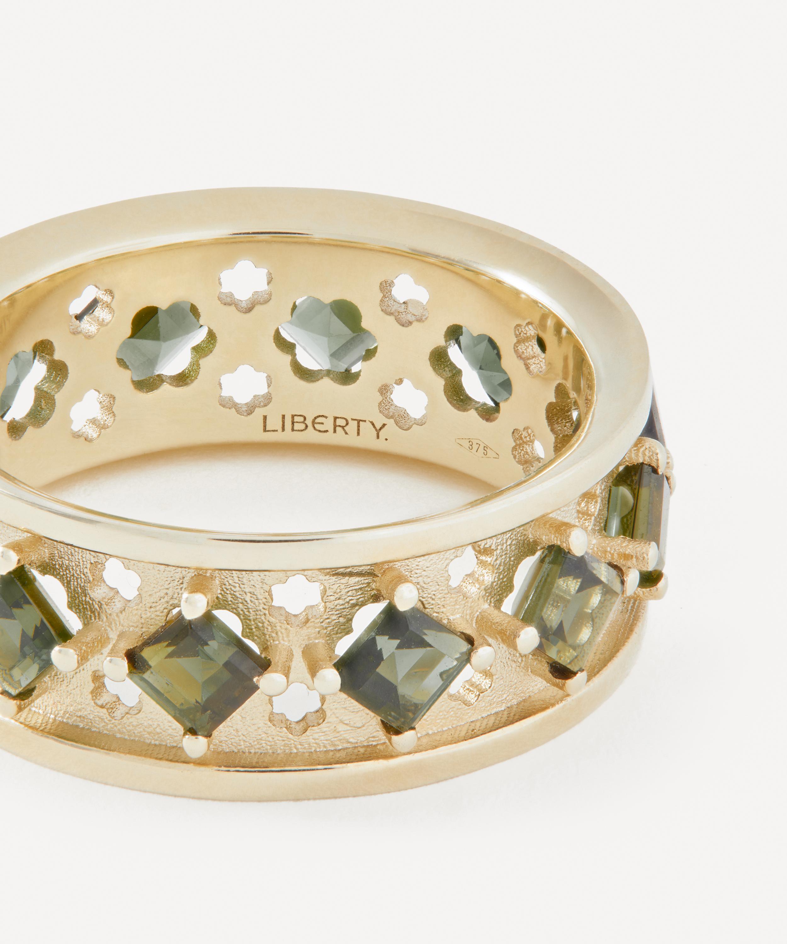 Liberty - 9ct Gold Trims Green Tourmaline Ring image number 2