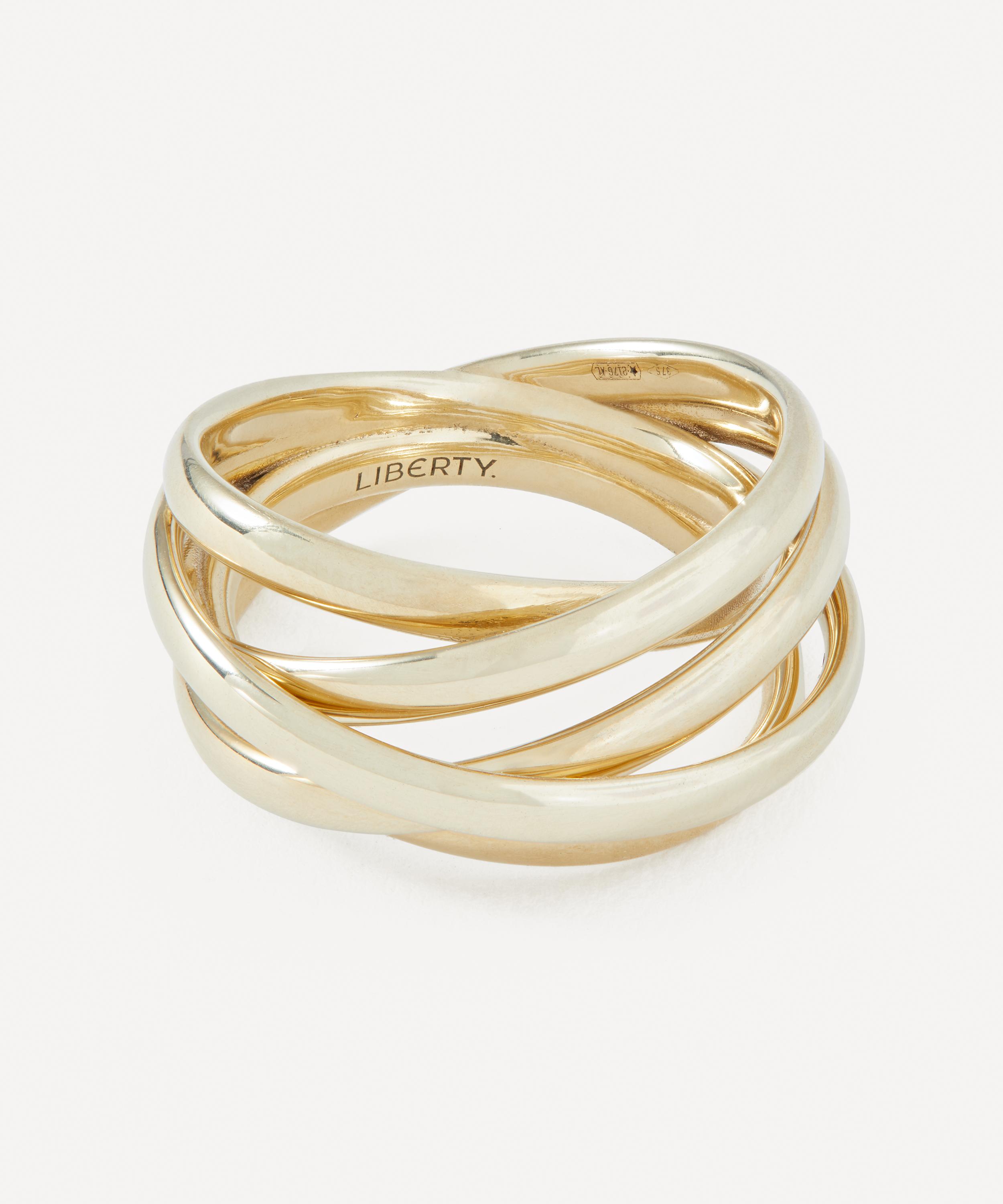 Liberty - 9ct Gold Intertwined Plain Ring image number 2