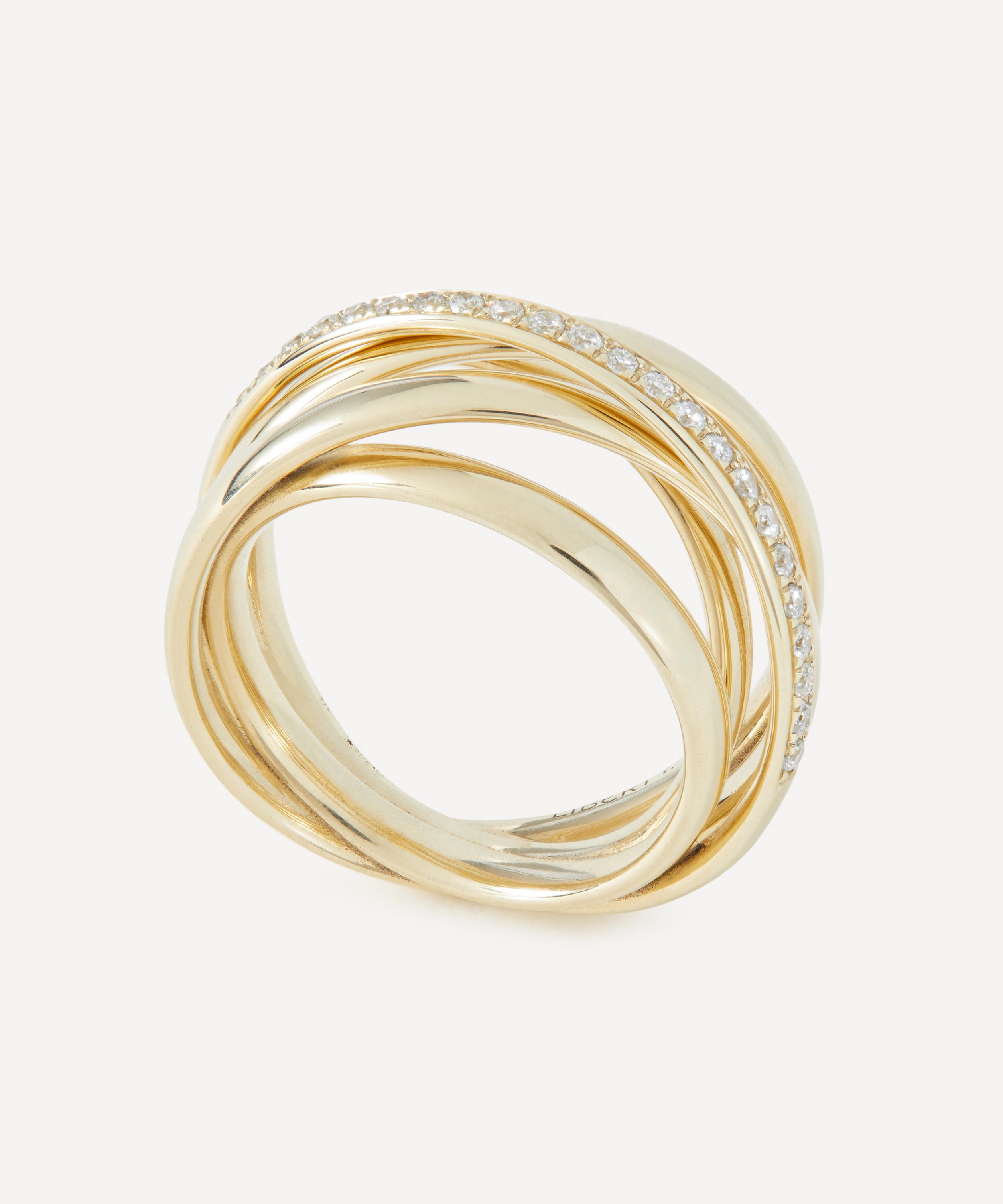 Liberty - 9ct Gold Intertwined Diamond Ring