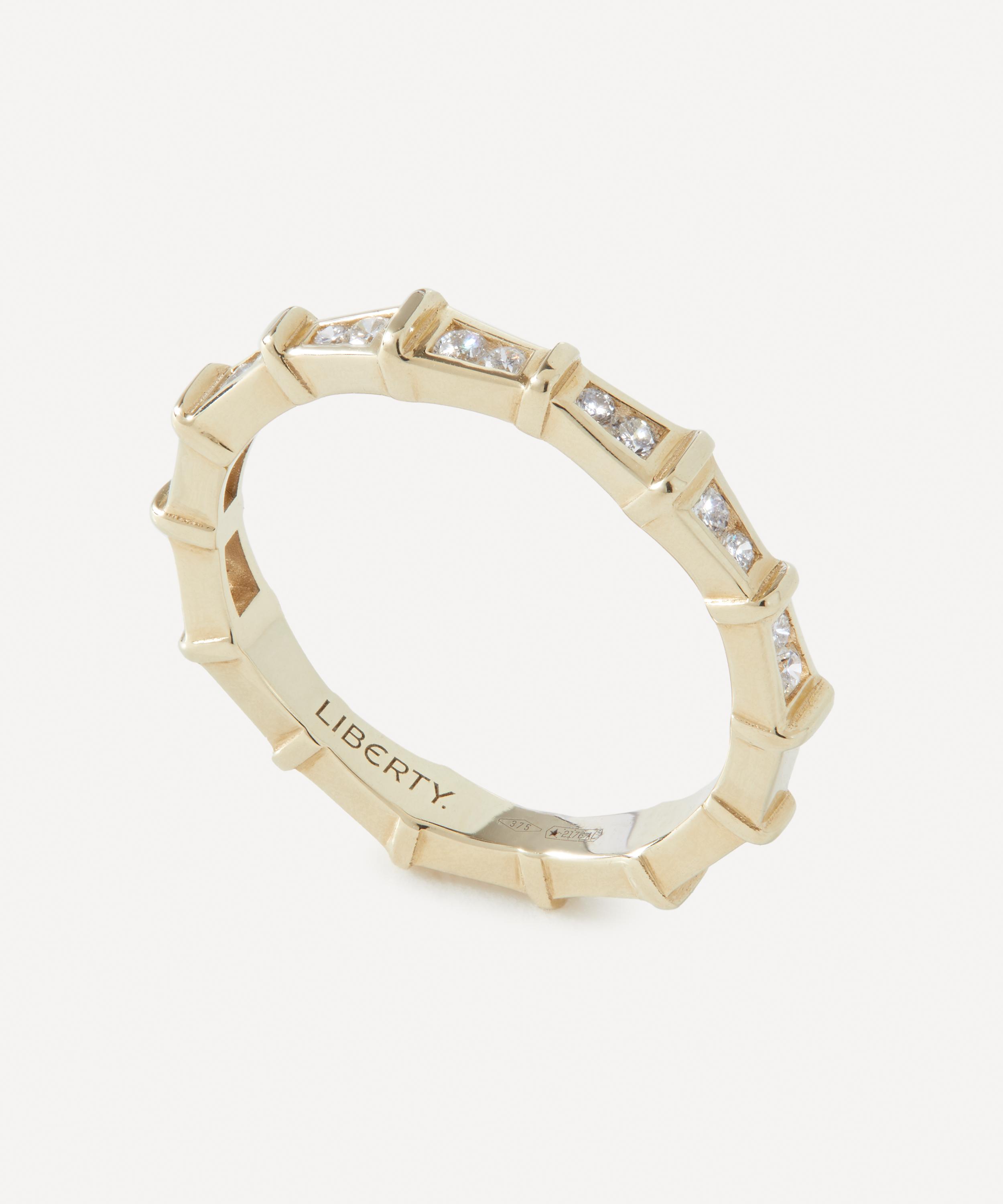 Liberty - 9ct Gold Tepper Pav&eacute; Diamond Ring