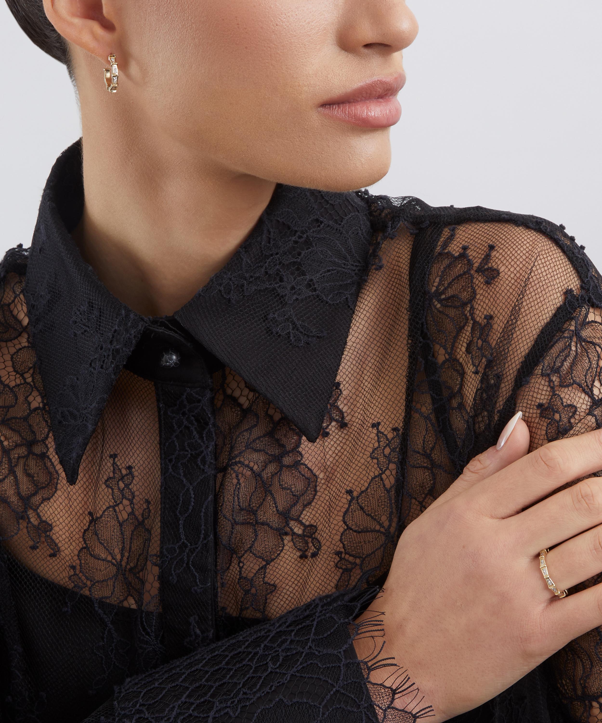 Liberty - 9ct Gold Tepper Pav&eacute; Diamond Hoop Earrings image number 1