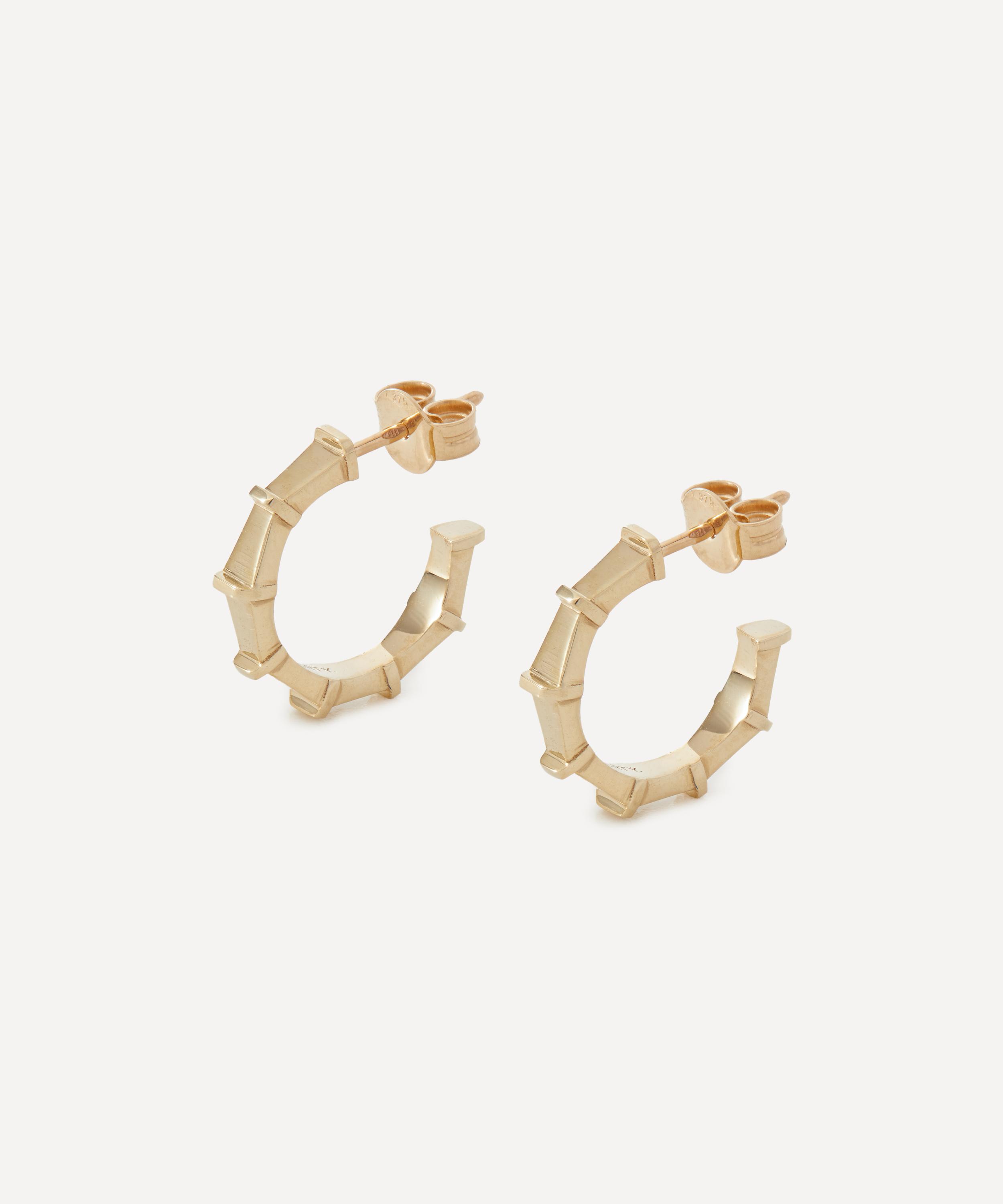 Liberty - 9ct Gold Tepper Hoop Earrings