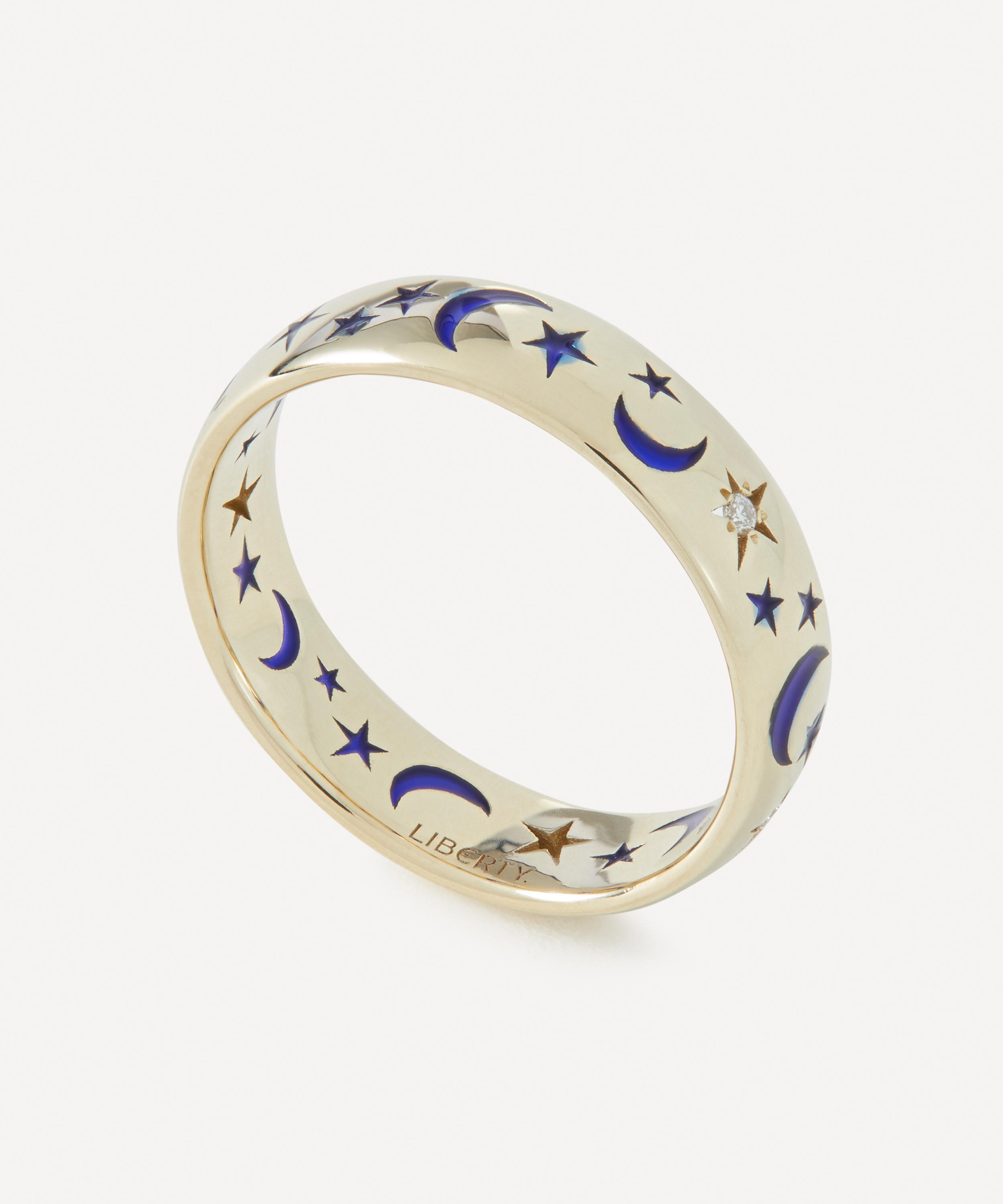 Liberty - 9ct Gold Ianthe Star Night Sky Ring