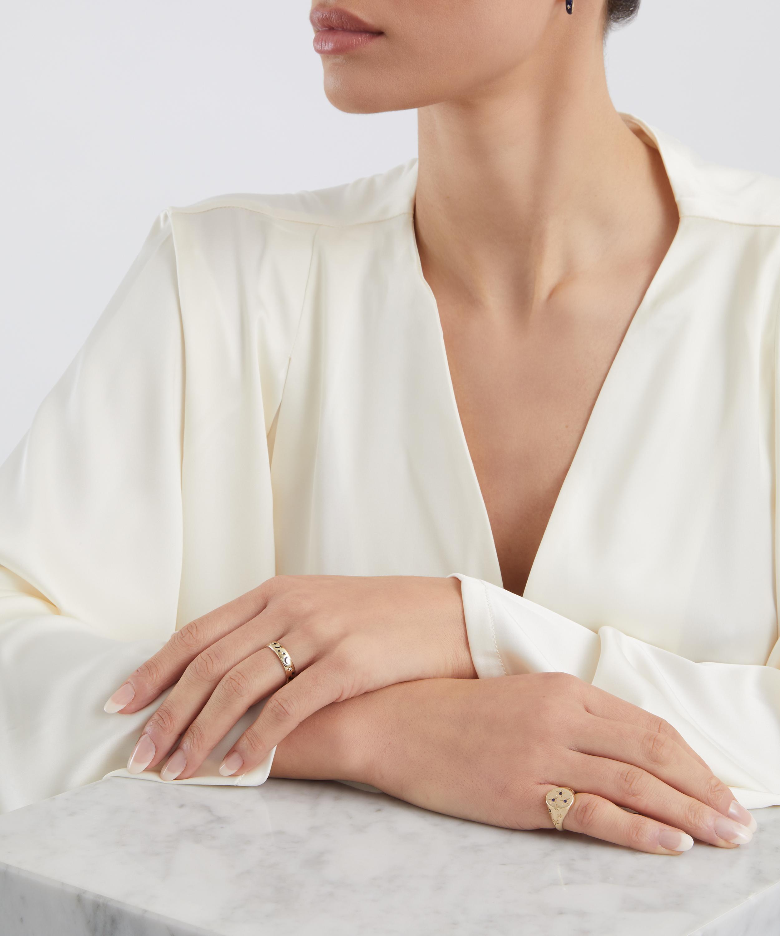 Liberty - 9ct Gold Ianthe Star Night Sky Ring image number 1